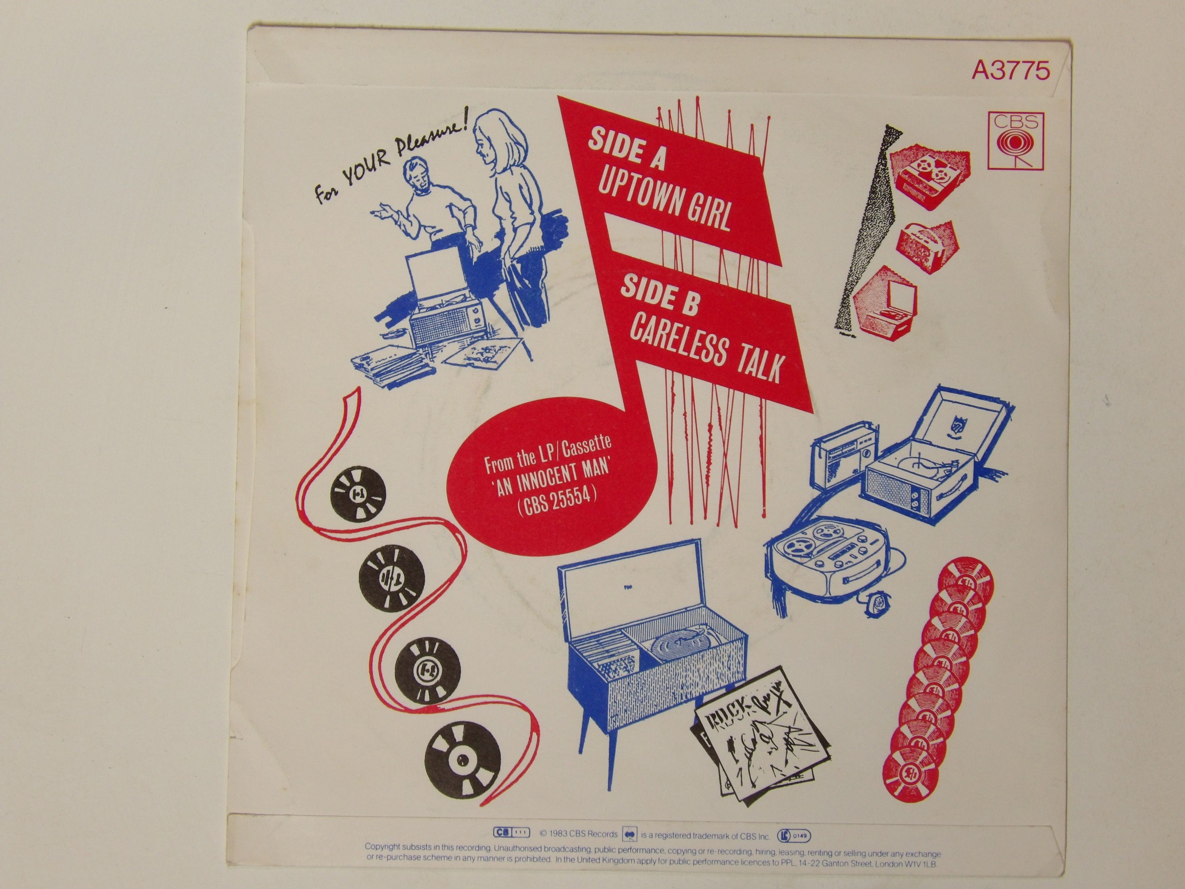 Billy Joel: Uptown Girl 1983 UK EX+ 7