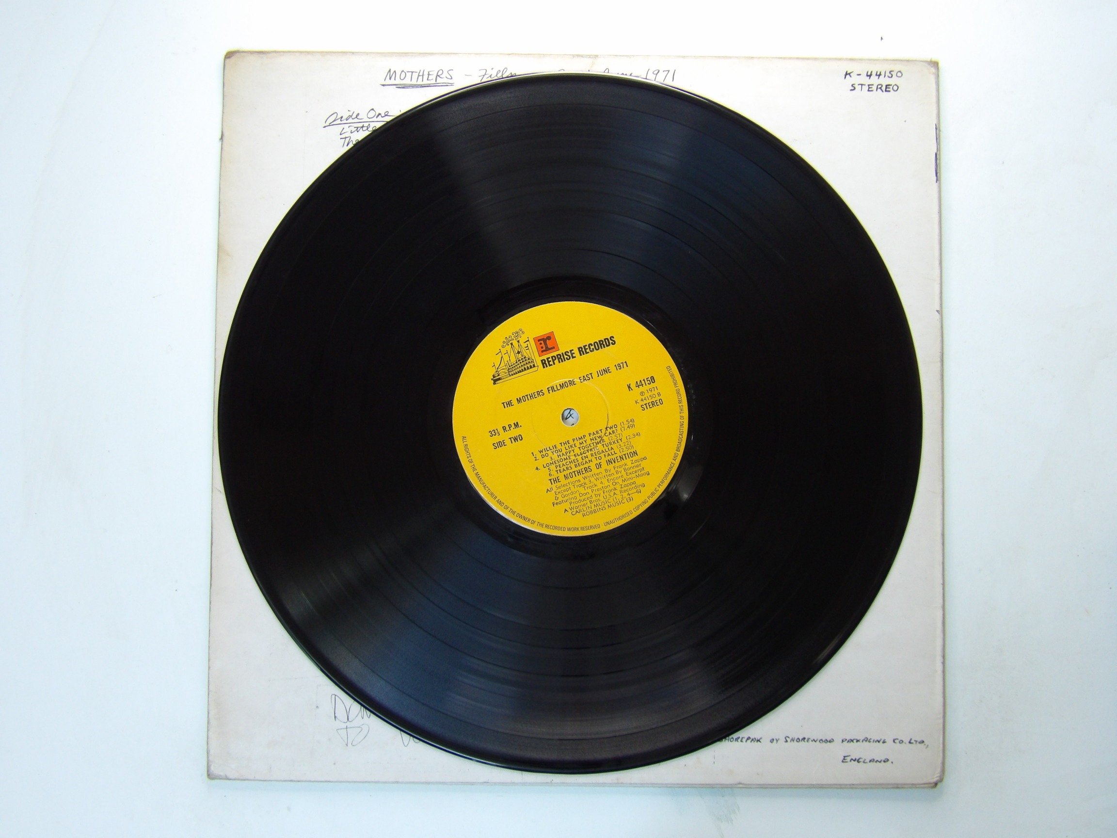 Mothers Of Invention: Fillmore East - June 1971 UK A1/B1 LP - Image 3
