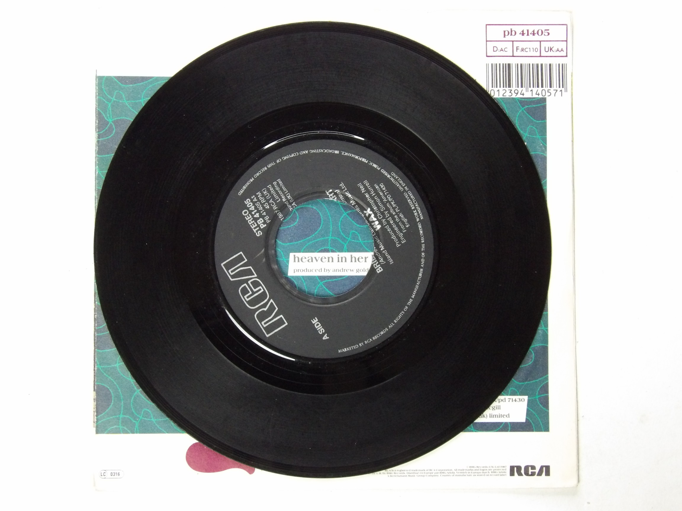 Wax: Building a bridge to your Heart 1987 UK 7" Jukebox centre - Image 2