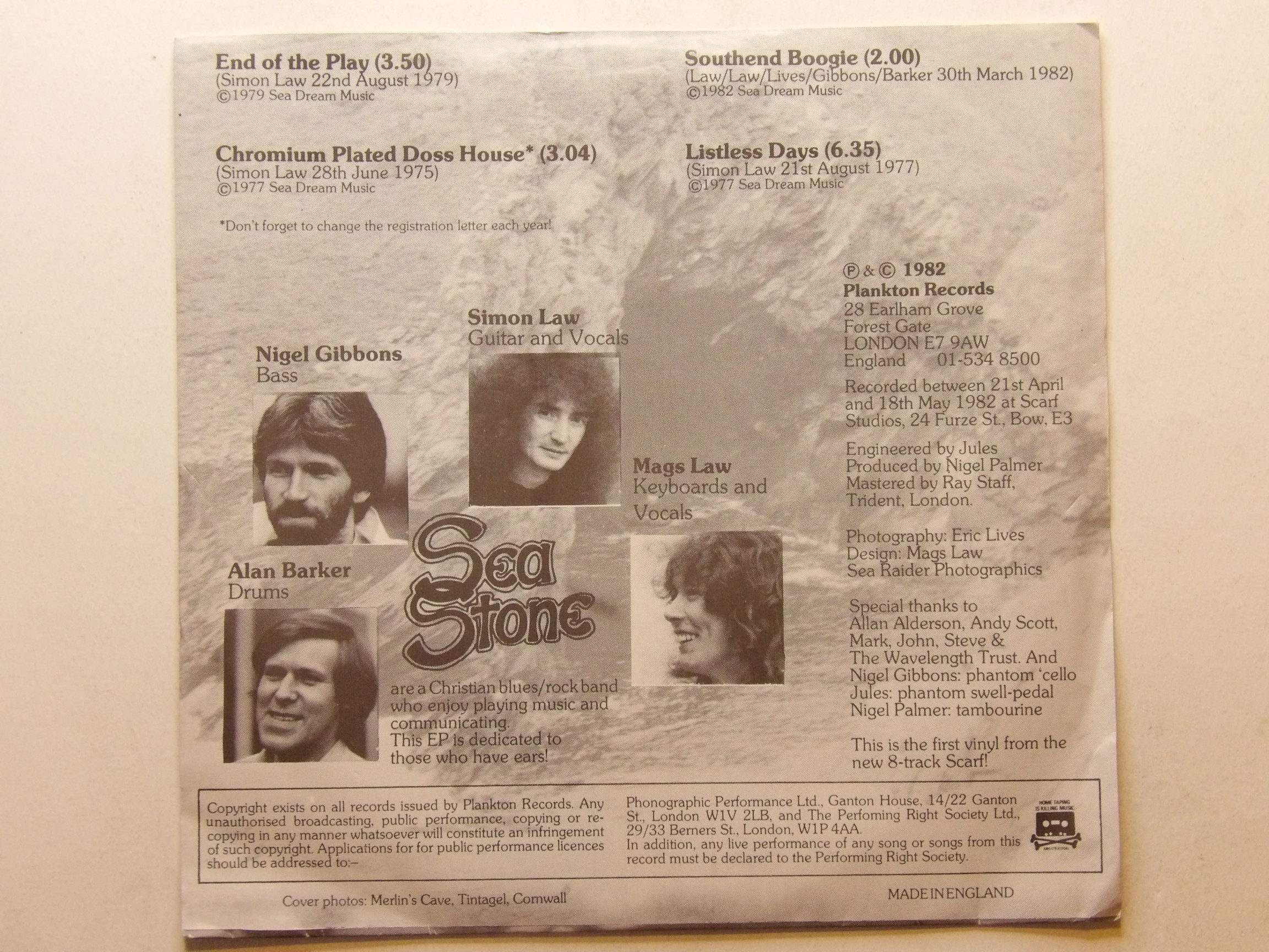 Sea Stone: Against The Tide Original 1982 UK EX 7" EP - Image 4