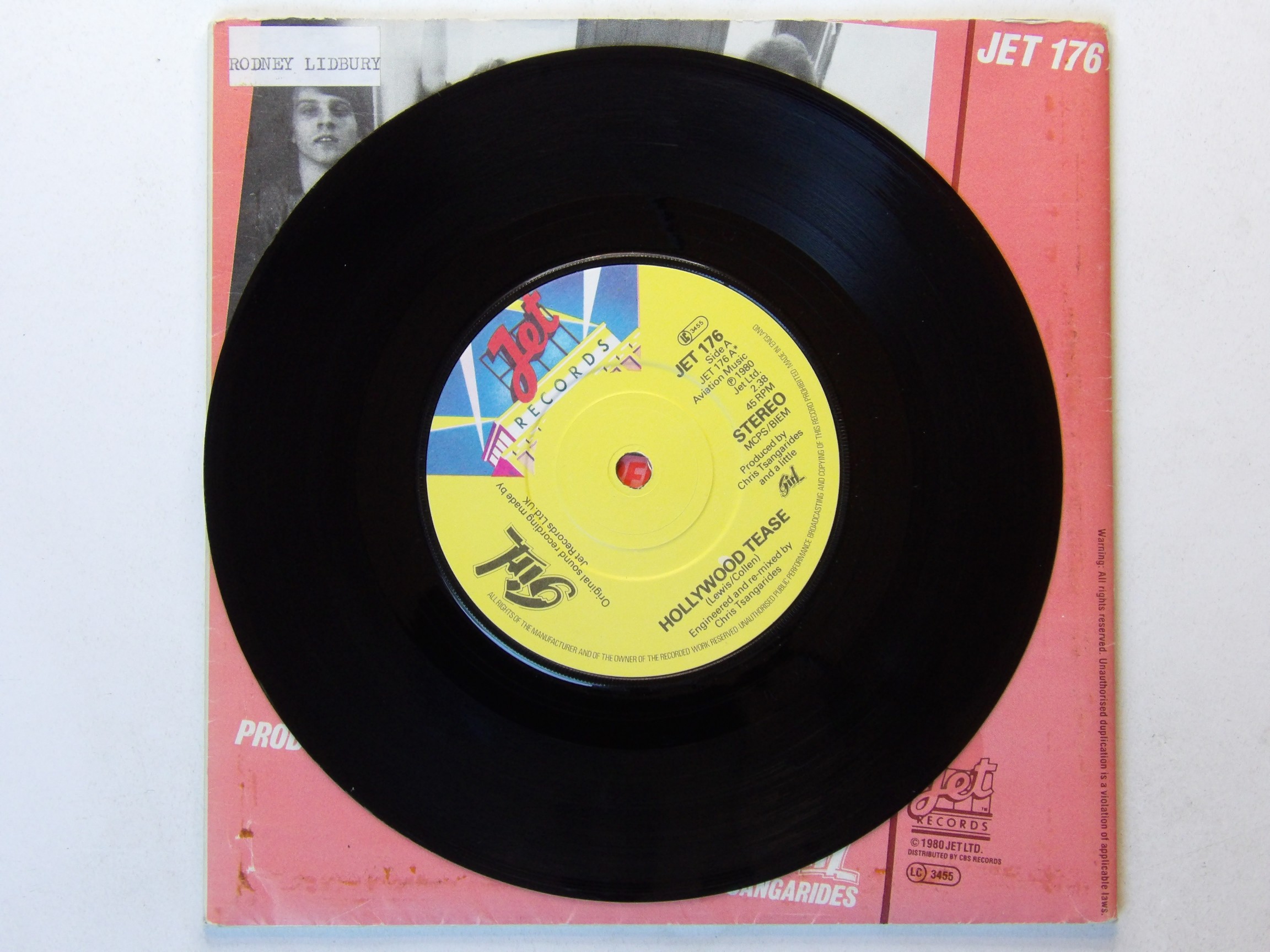 Girl: Hollywood Tease 1980 Poster Sleeve 7" + Insert - Image 3