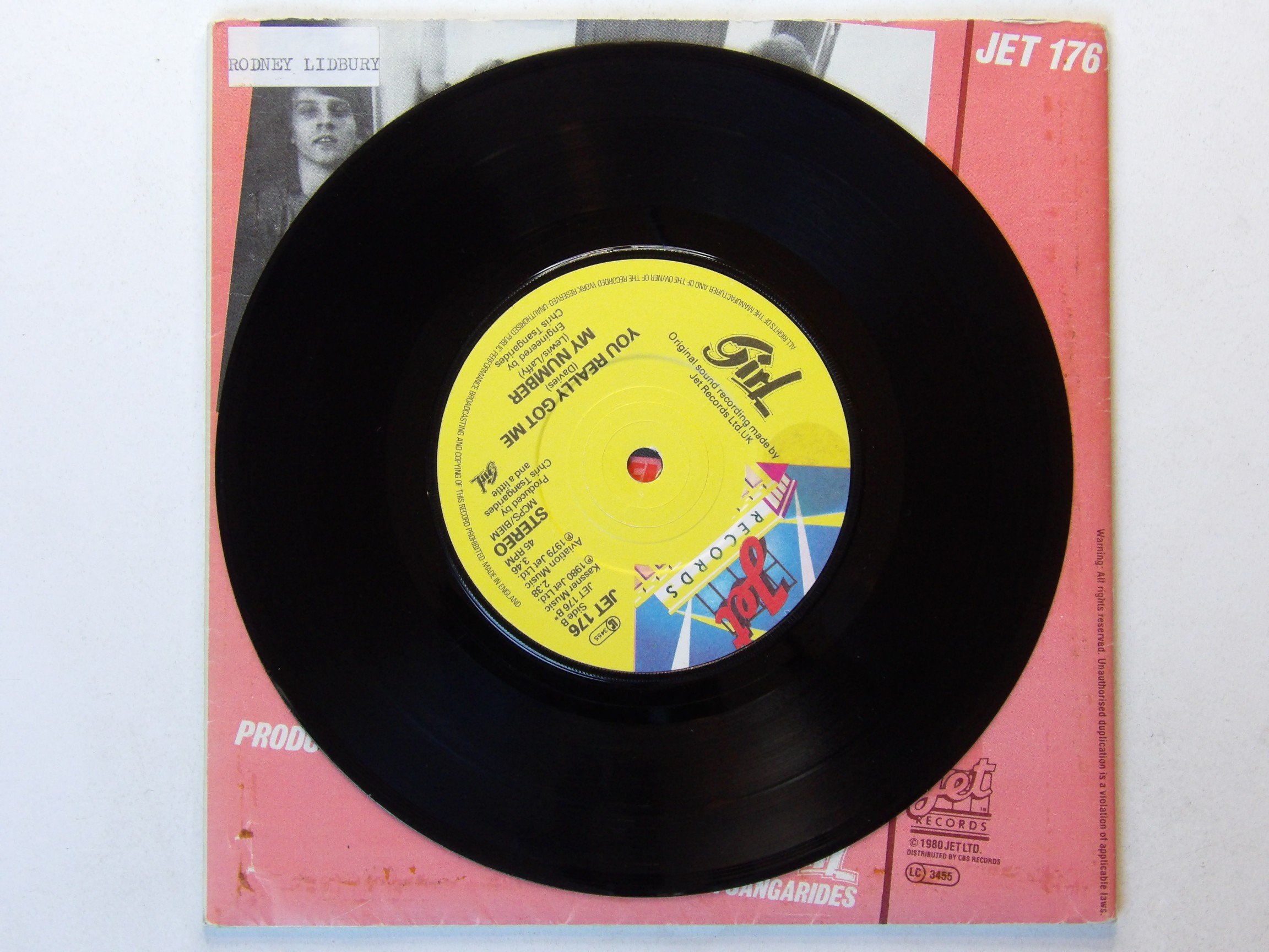 Girl: Hollywood Tease 1980 Poster Sleeve 7" + Insert - Image 2