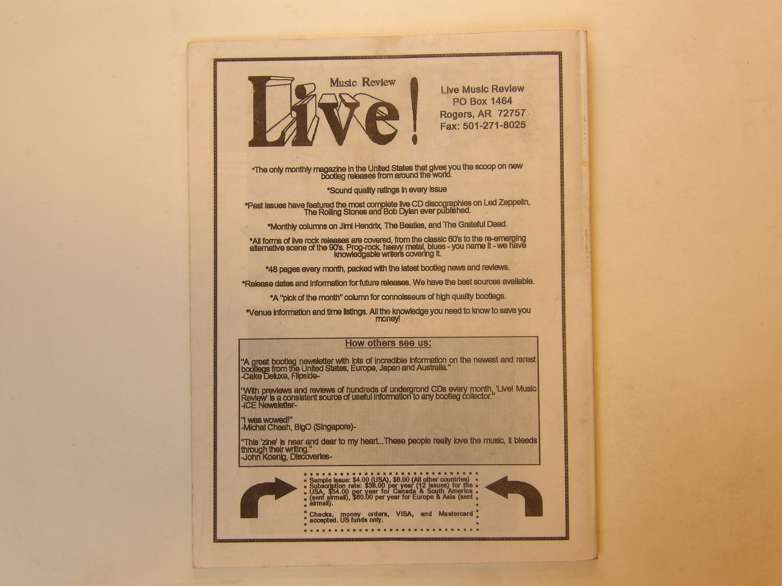 Music Review Live: Masterfile Bootleg CDs Info & Ratings - Image 2
