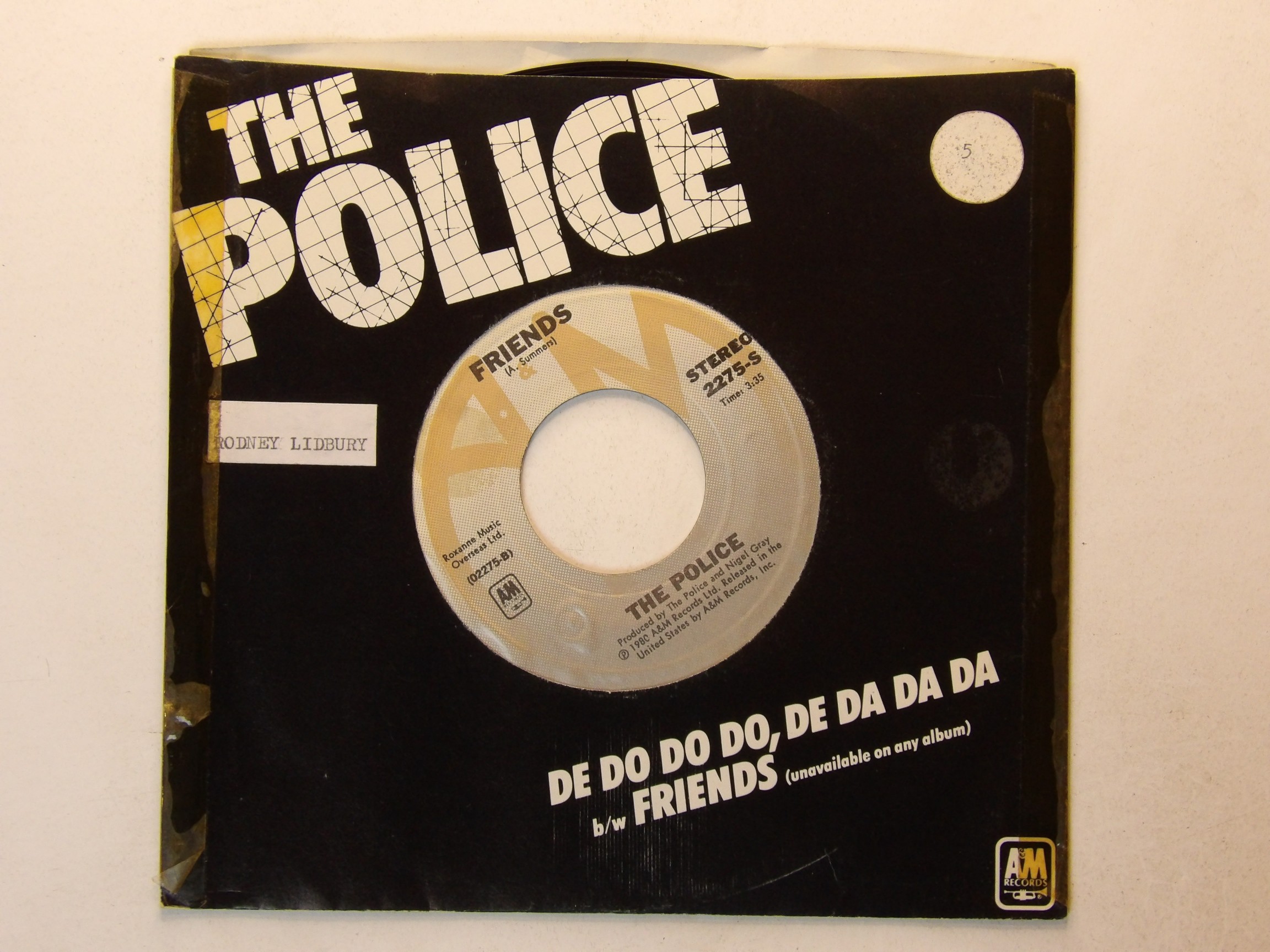 The Police: De Do Do Do De Da Da Da 1980 U.S 7″ - Image 2