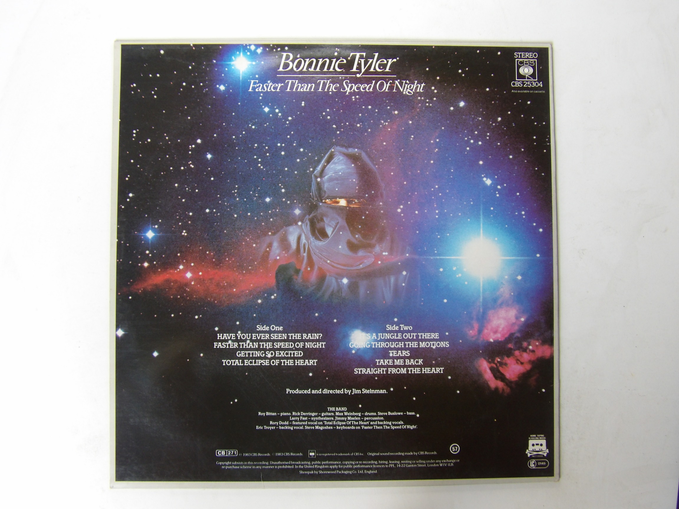 Bonnie Tyler: Faster Than The Speed Of Night 1983 UK A1/B2 EX+ LP