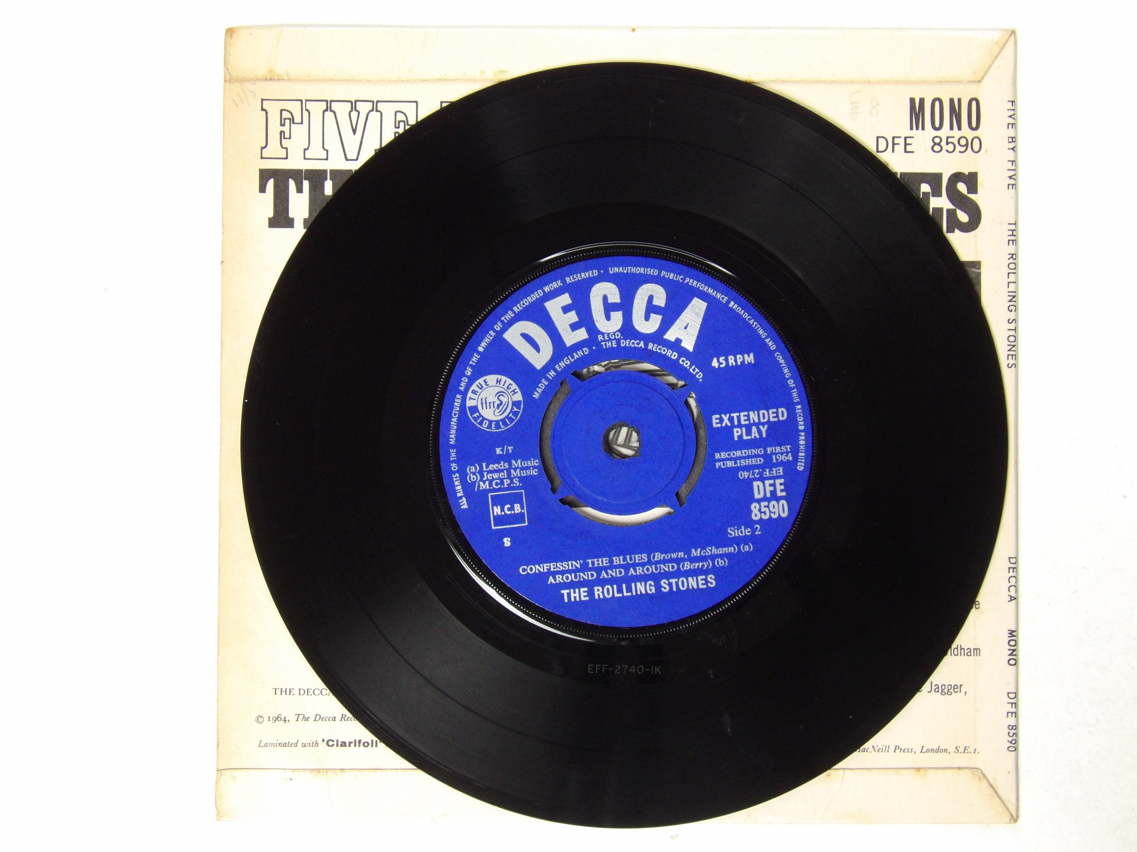 Rolling Stones: Five by Five 1964 UK 1K/2K 7" (copy 1) - Image 3