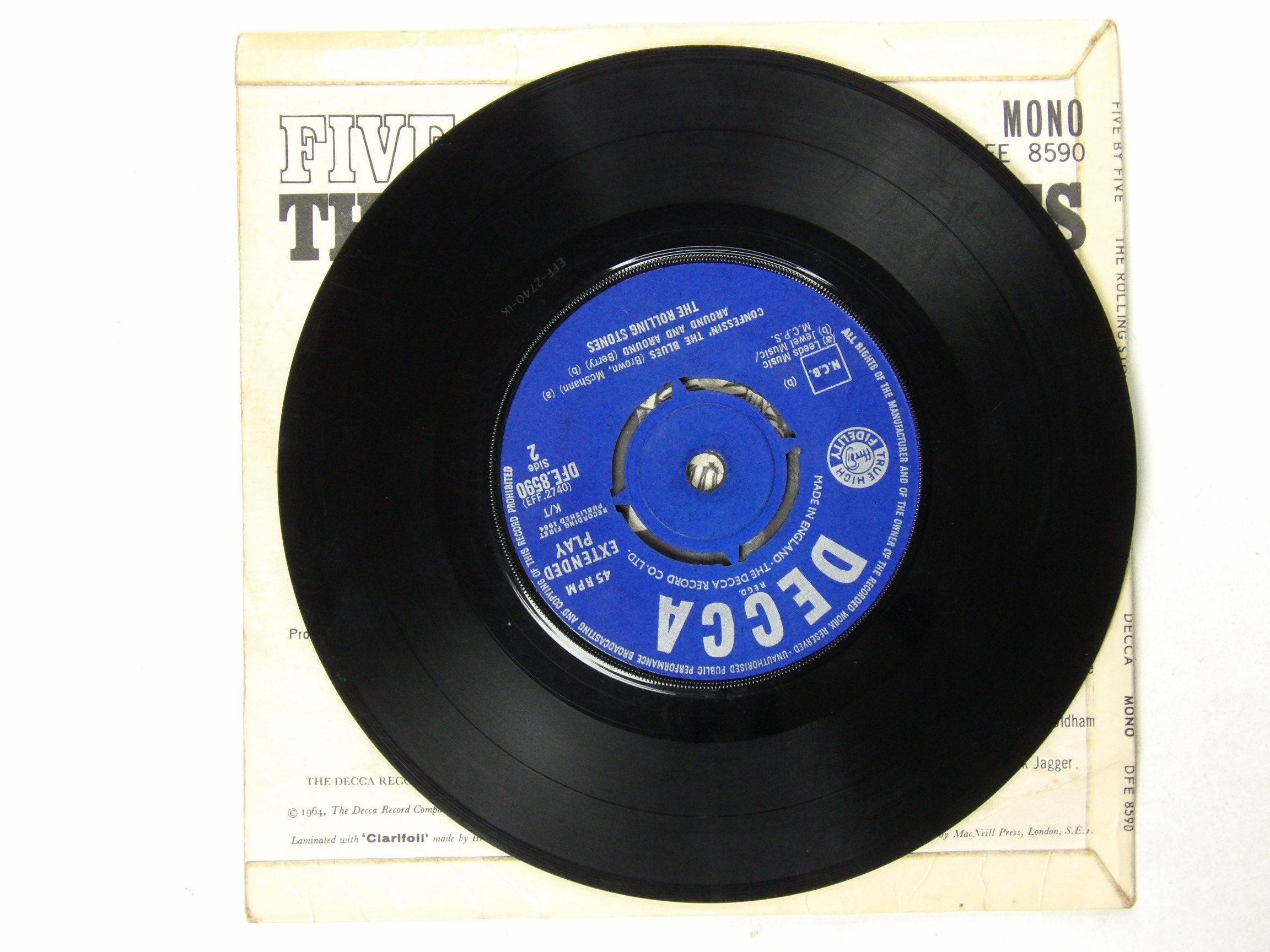 Rolling Stones: Five by Five 1964 UK 1K/2K 7" (copy 2) - Image 2