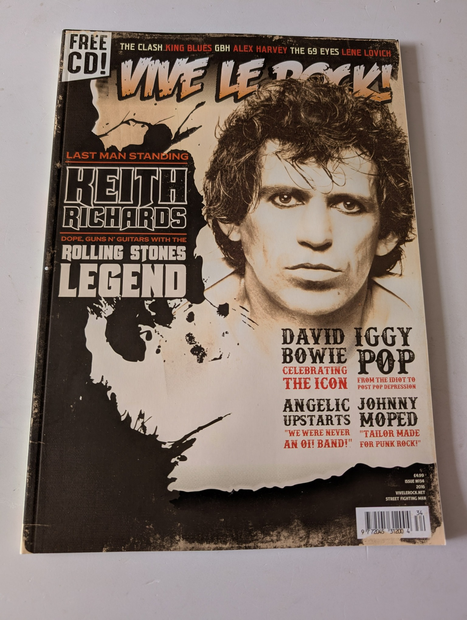 Vive Le Rock: #34 2016 Keith Richards Bowie Iggy Pop Angelic Upstarts