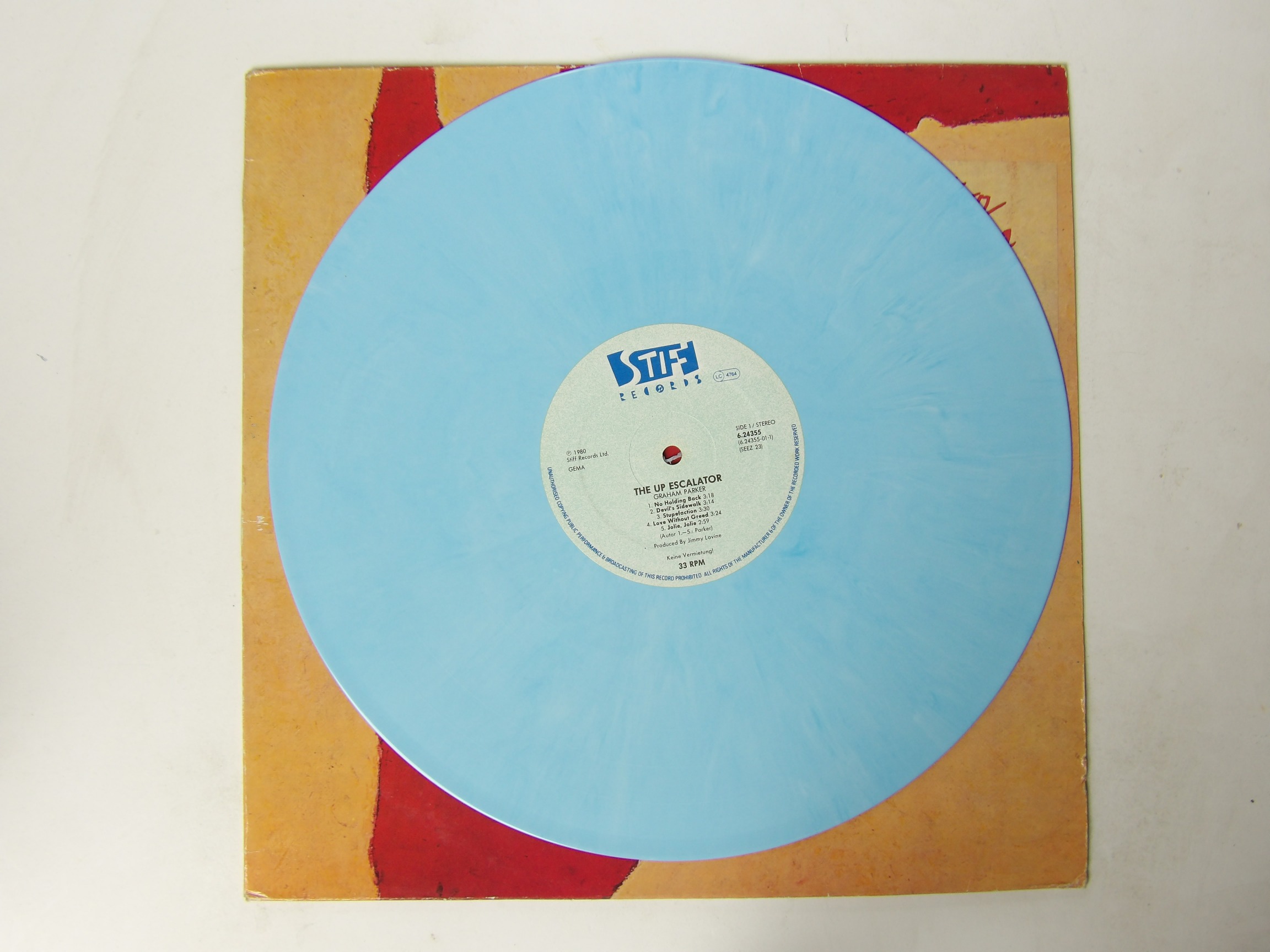 Graham Parker: The Up Escalator German BLUE VINYL STIFF EX LP