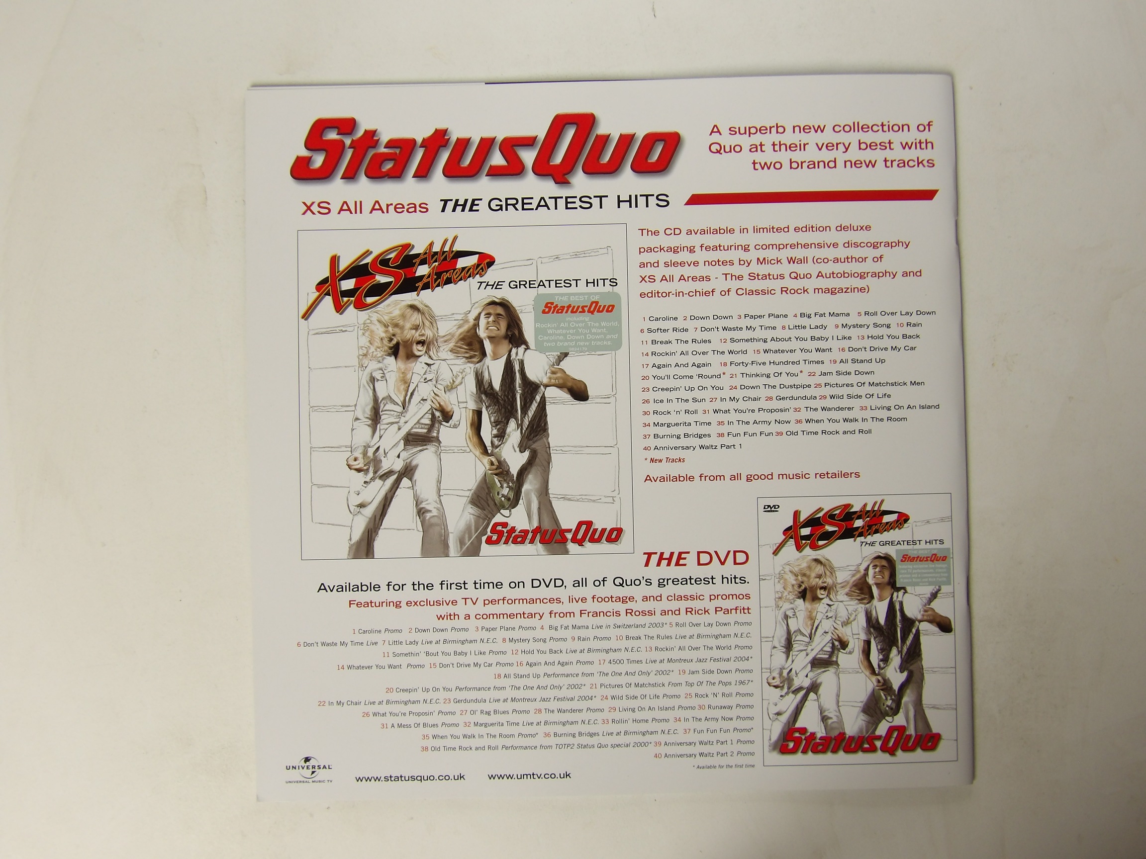 Status Quo: XS All Areas 2004/05 Tour Programme - Image 2