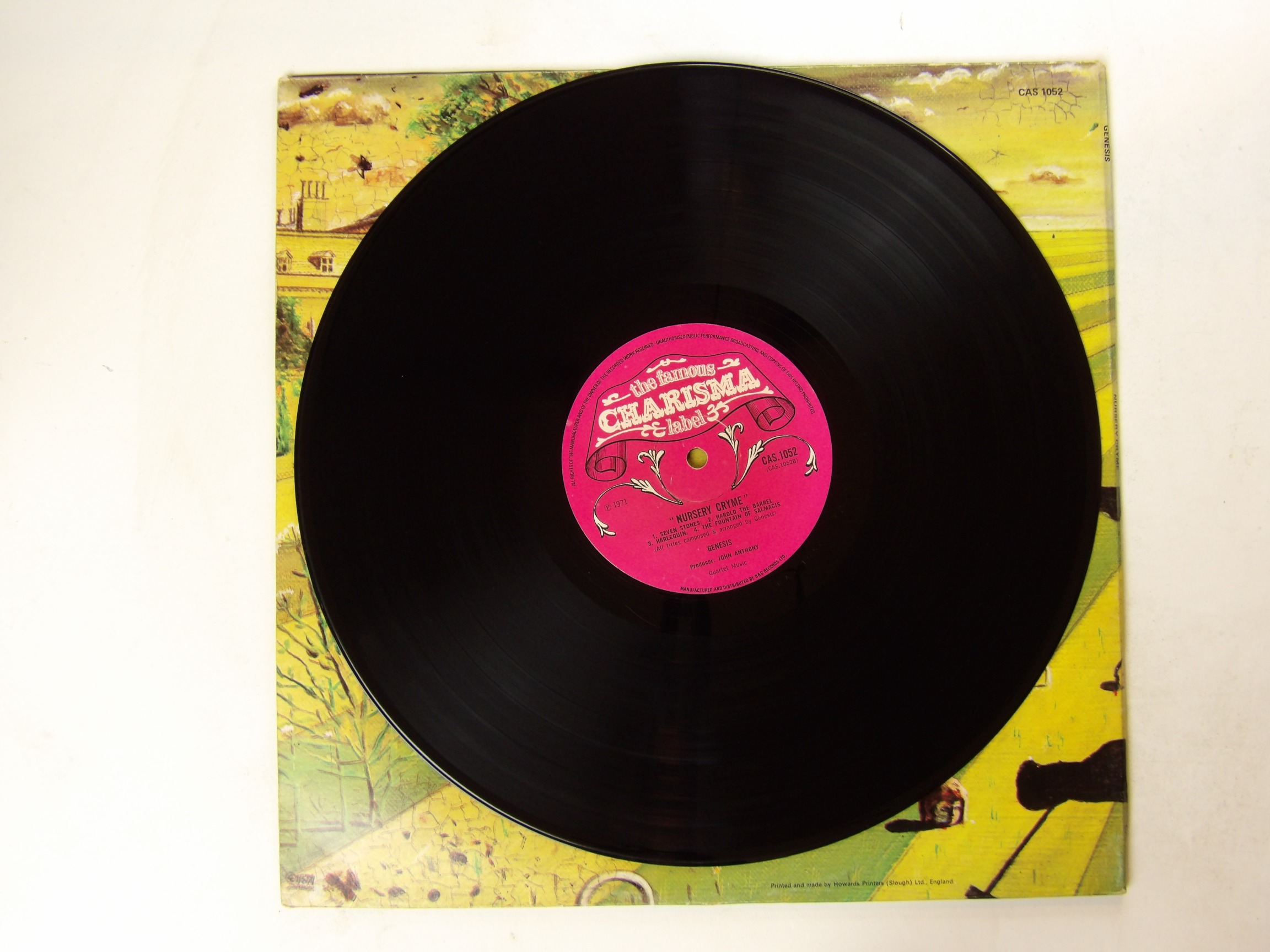 Genesis: Nursery Cryme UK A1U/B2U Pink Scroll LP - Image 2