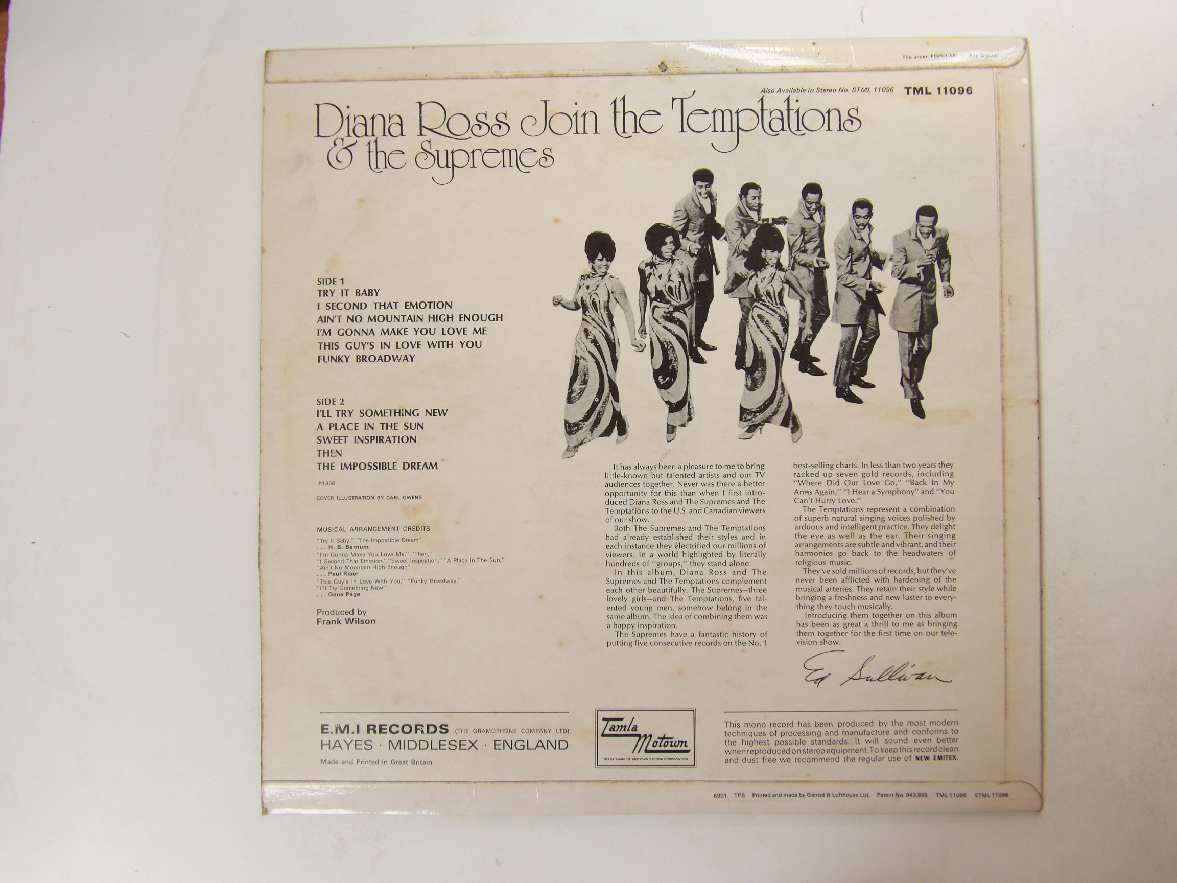 Diana Ross & The Supremes Join The Temptations: Same 1969 U.K LP - Image 4