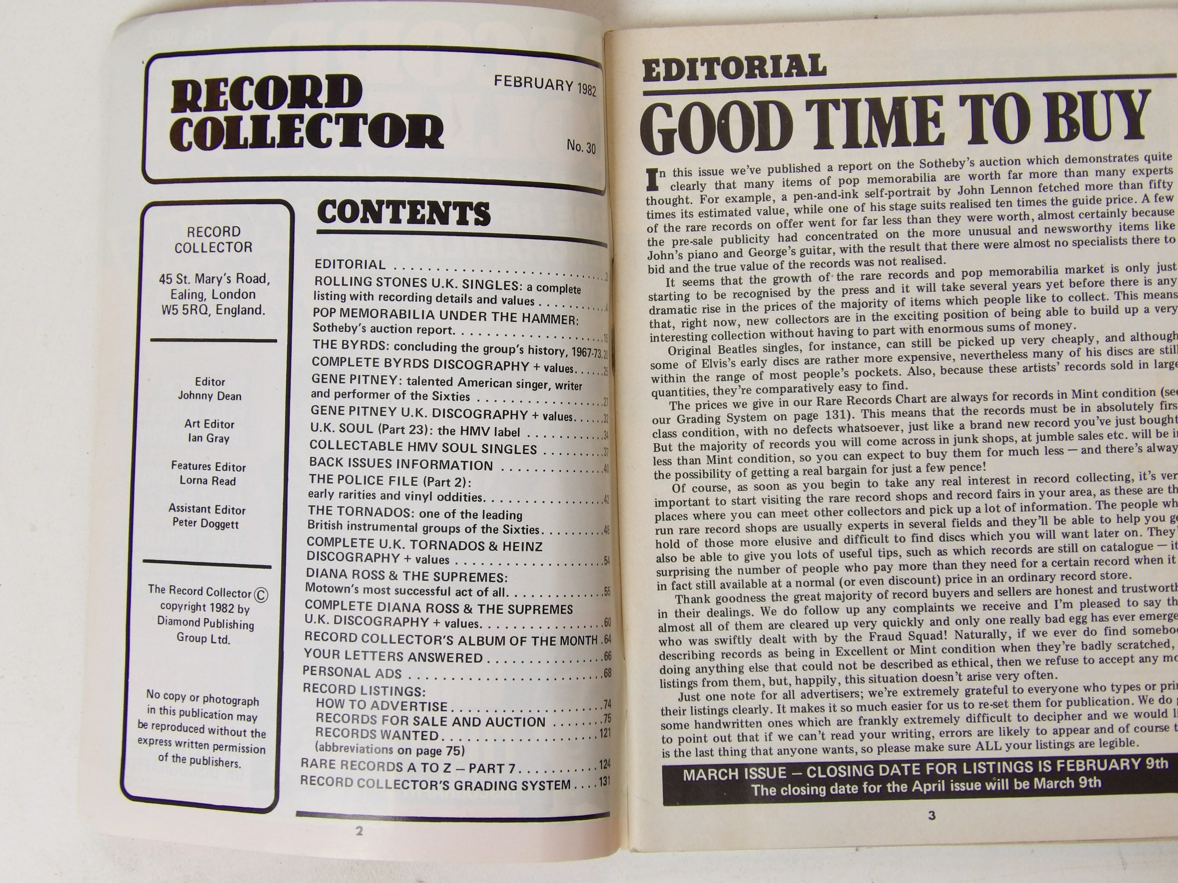 Record Collector Magazine: #30 Feb 1982, Rolling Stones / Police / Byrds - Image 4