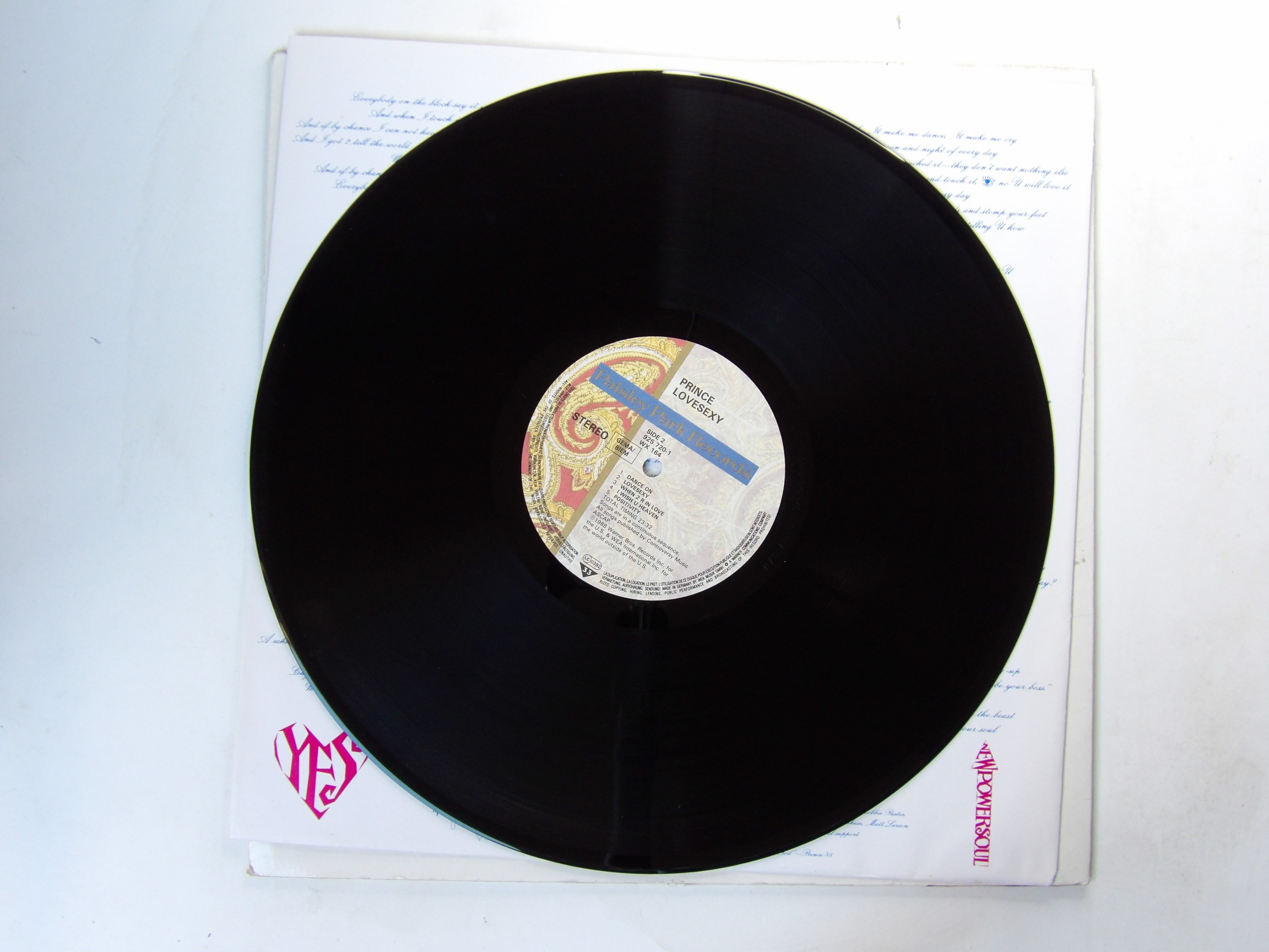 Prince: Lovesexy 1988 German LP - Image 3