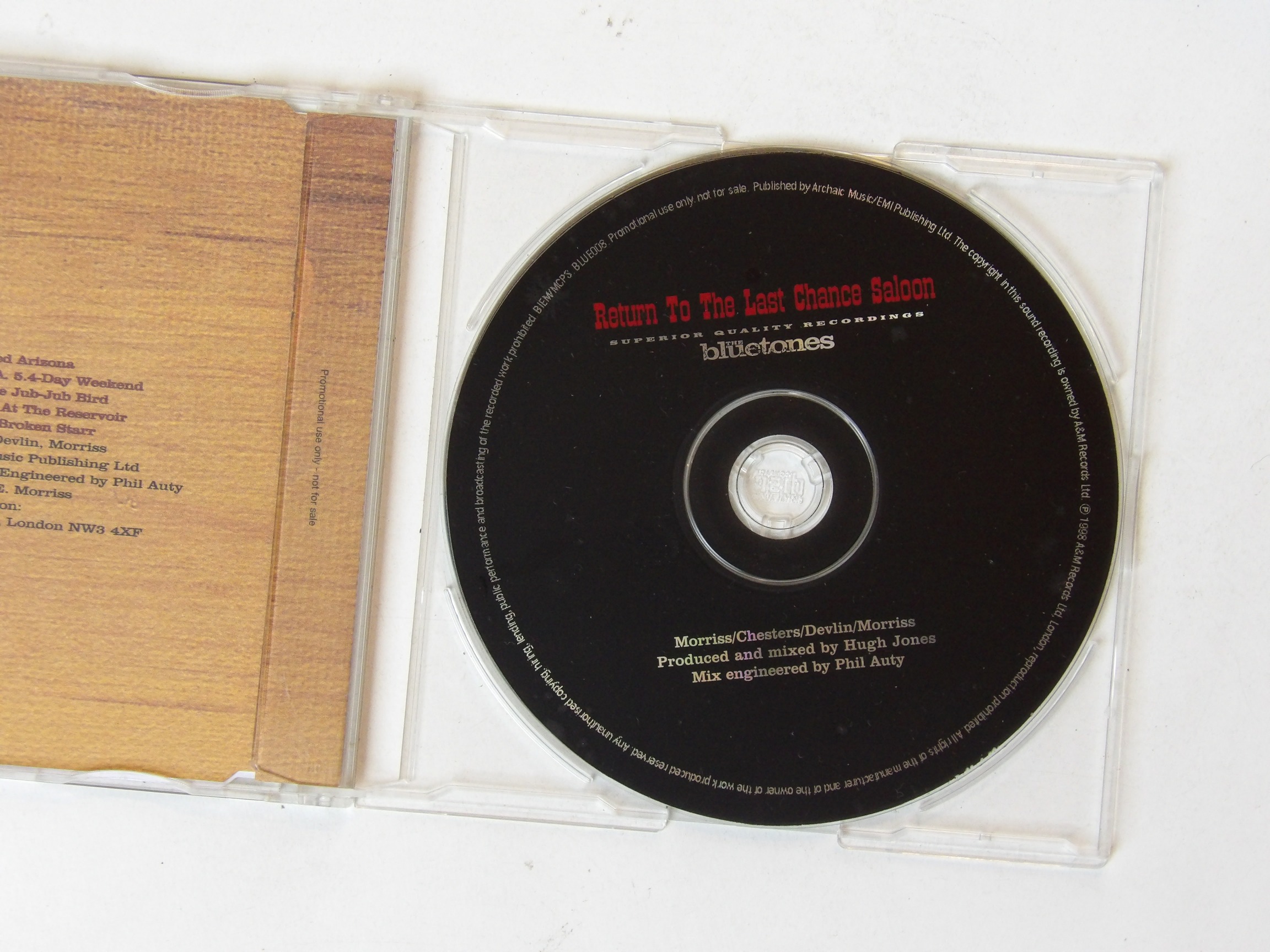 The Bluetones: Return To The Last Chance Saloon Promo CD - Image 2