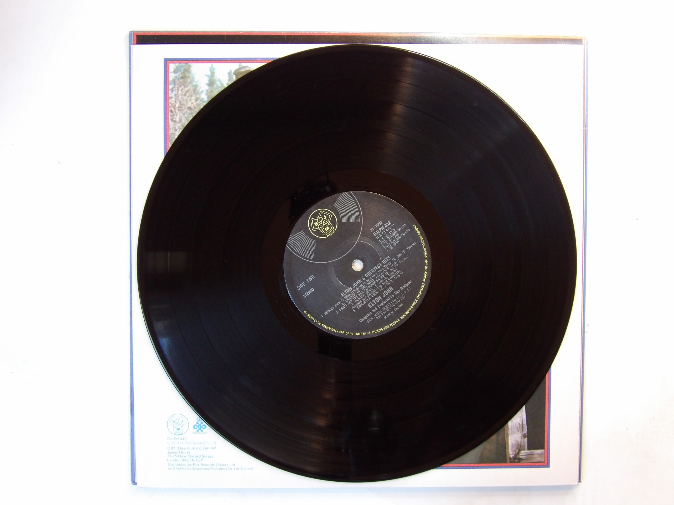 Elton John: Greatest Hits 1974 EX RED TRANSLUCENT LP - Image 3