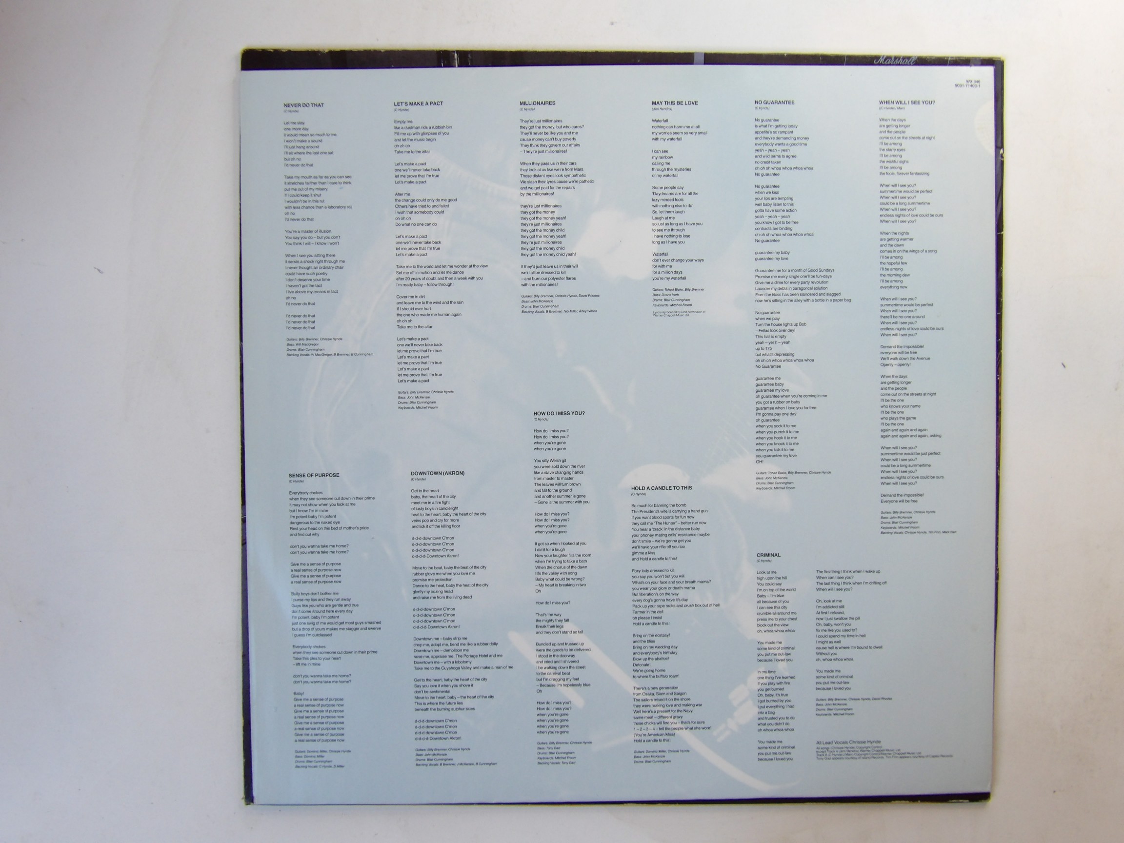 The Pretenders: Packed! 1990 EX+ First Press Alsdorf LP - Image 5