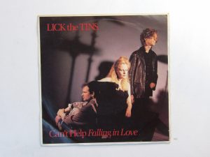 Lick the Tins: Can't Help Falling in Love  1985  EX  7"