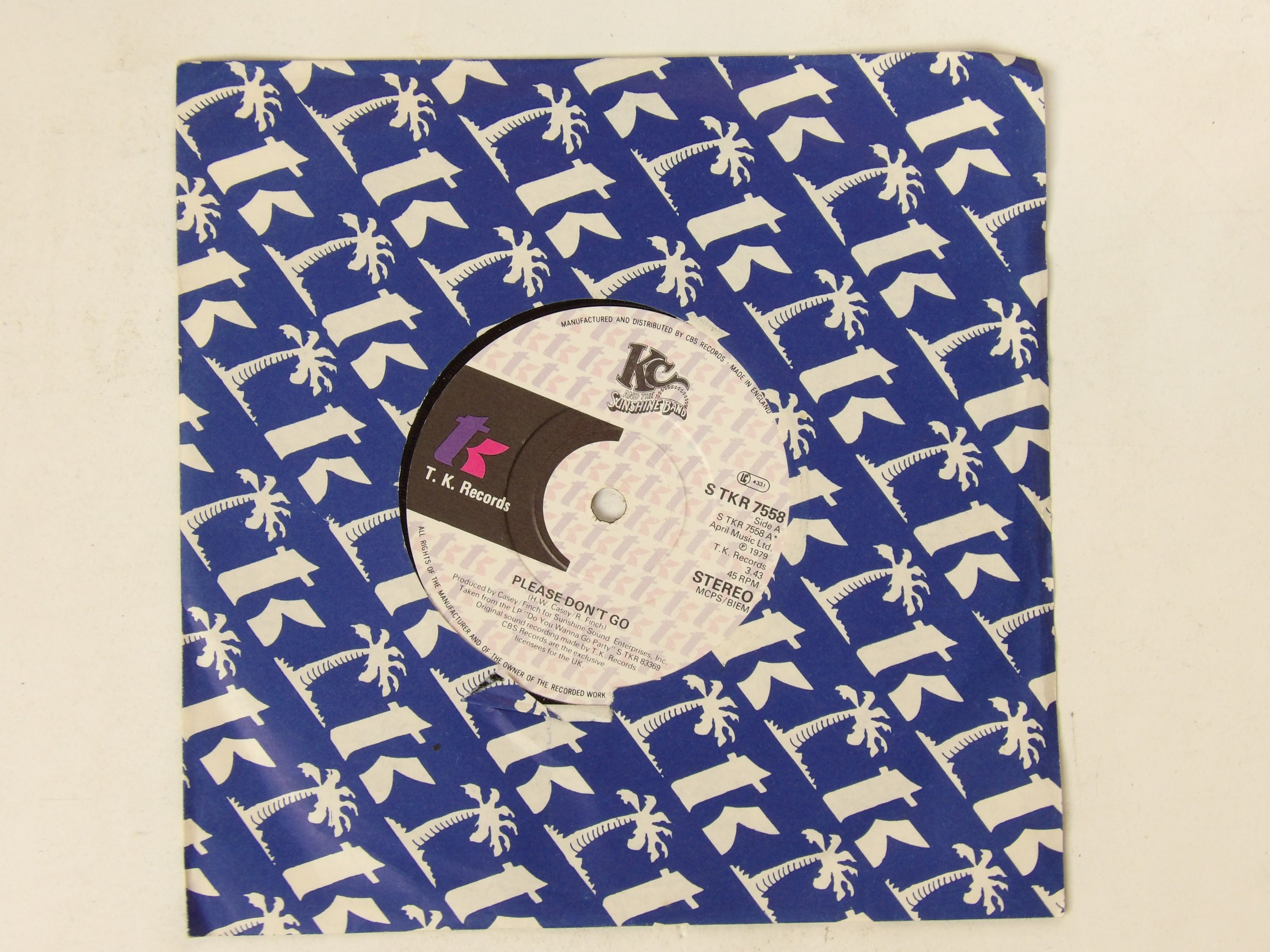 KC & the Sunshine Band: Please Don't Go 1979 EX 7"