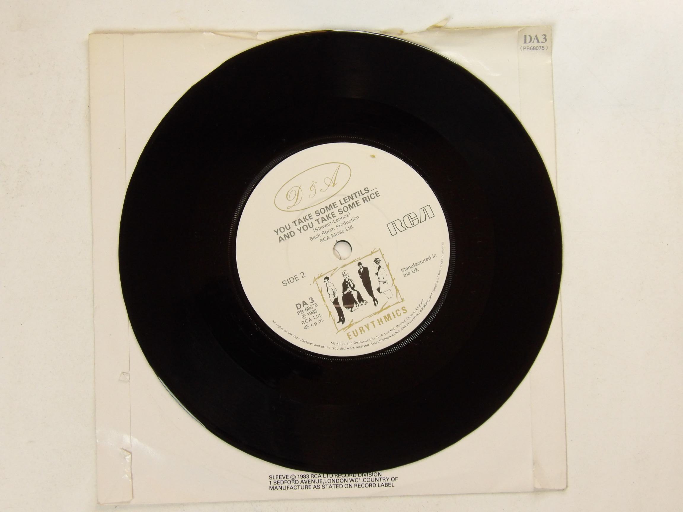Eurythmics: 3 X EX+ 7″ (Sweet Dreams/Sexcrime/Who's that girl) - Image 11