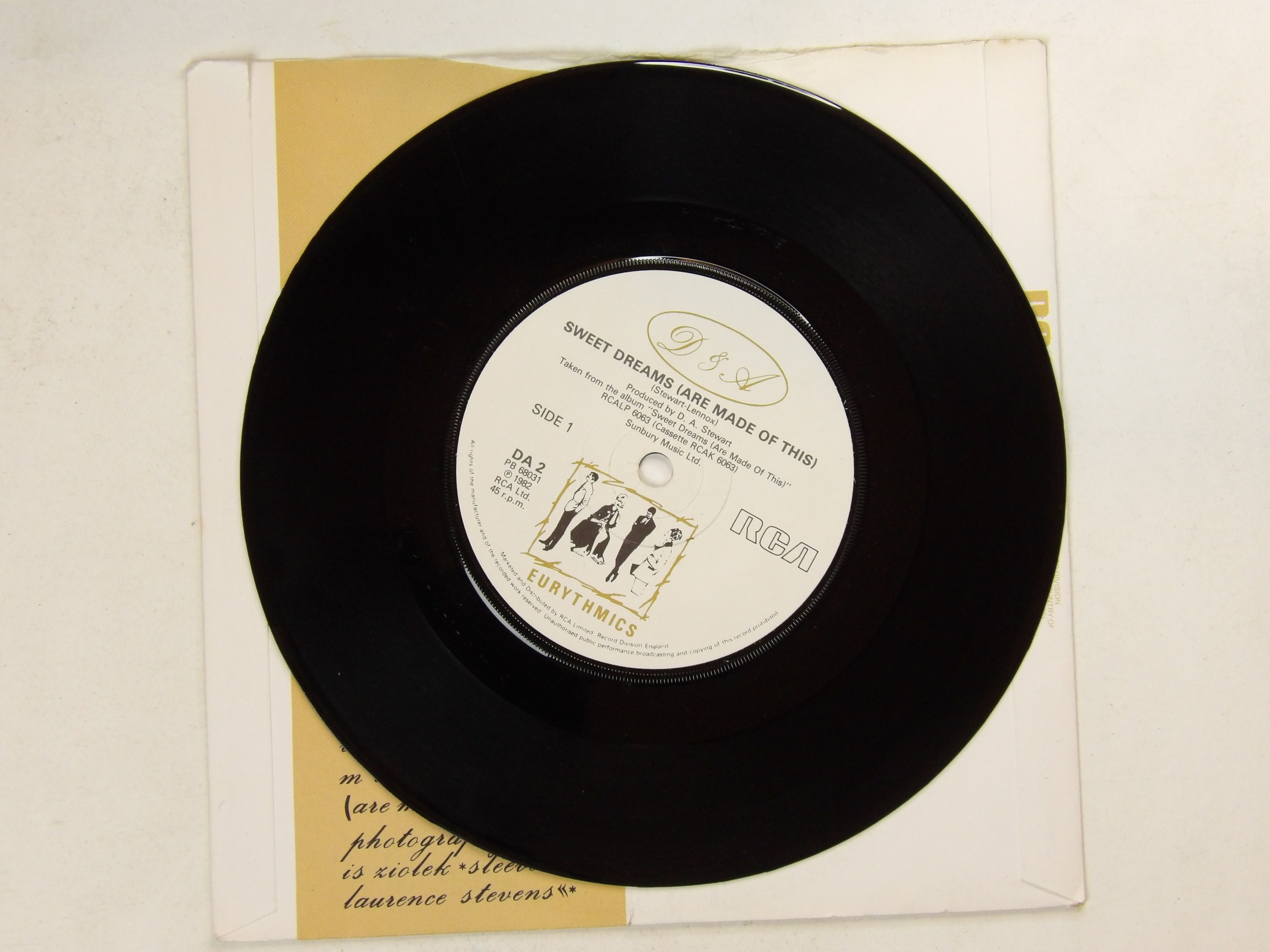Eurythmics: 3 X EX+ 7″ (Sweet Dreams/Sexcrime/Who's that girl) - Image 3