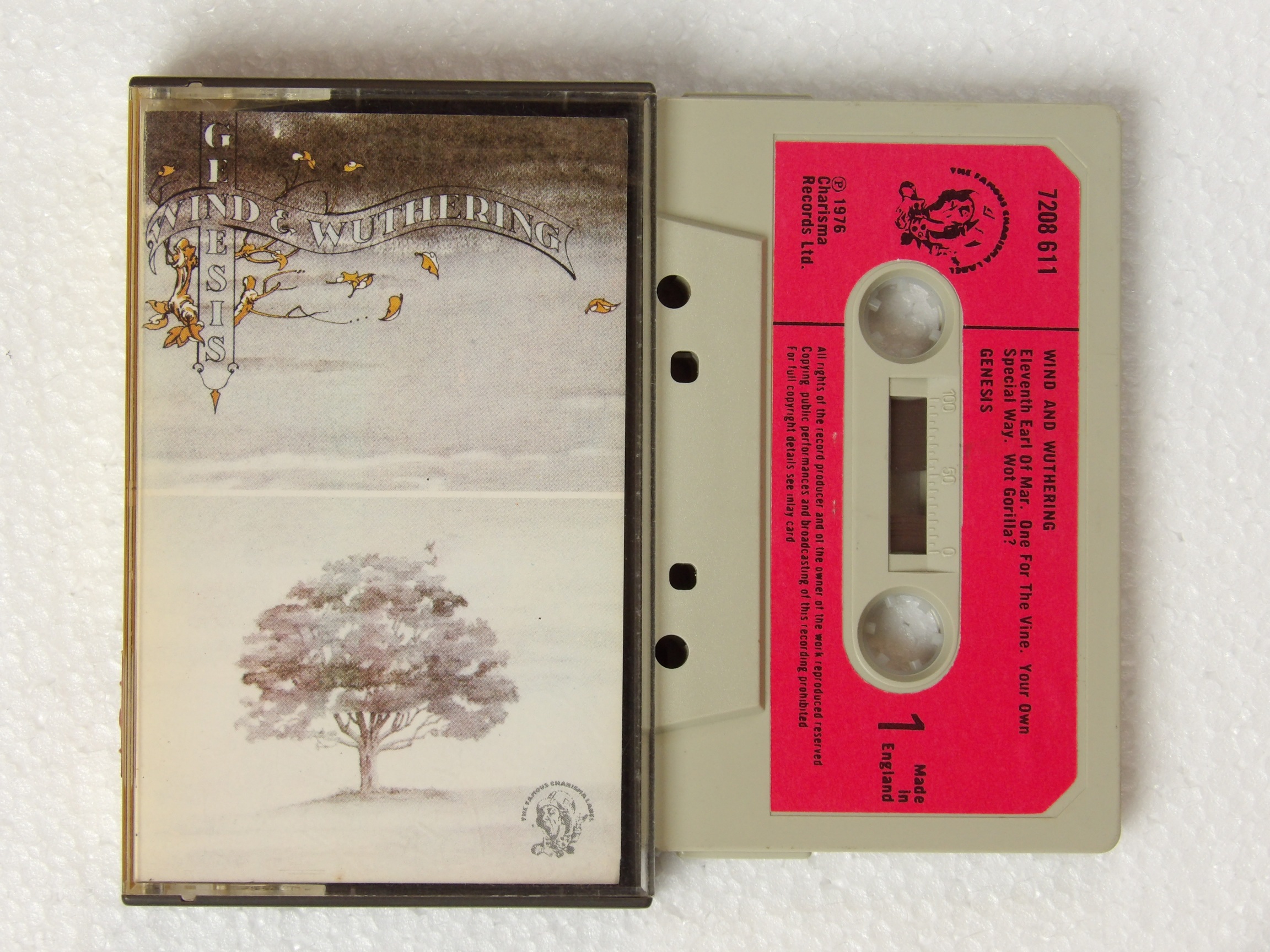 Genesis: Wind & Wuthering 1976 Paper Label Cassette