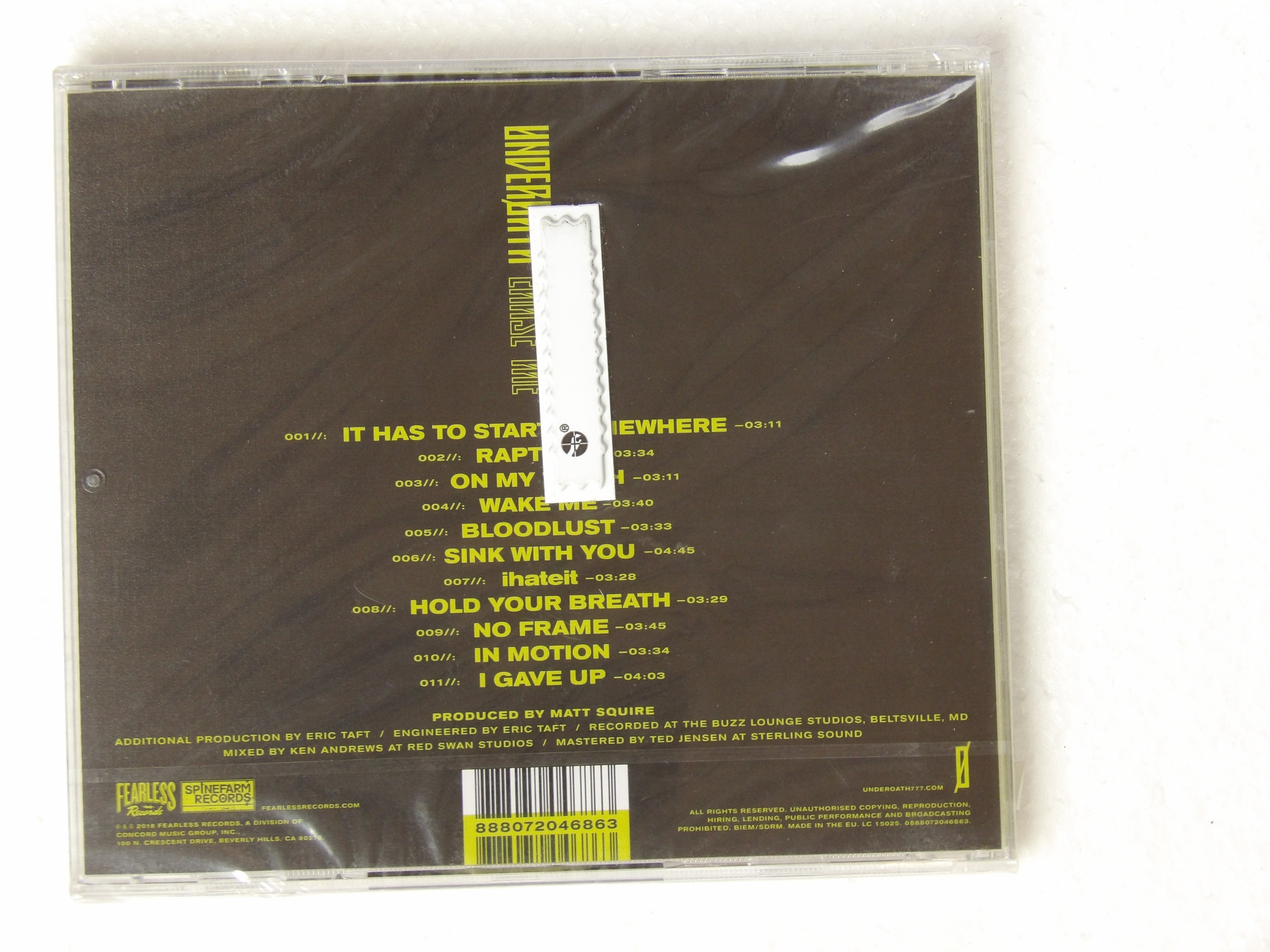 Underoath: Erase Me NEW SEALED CD - Image 2