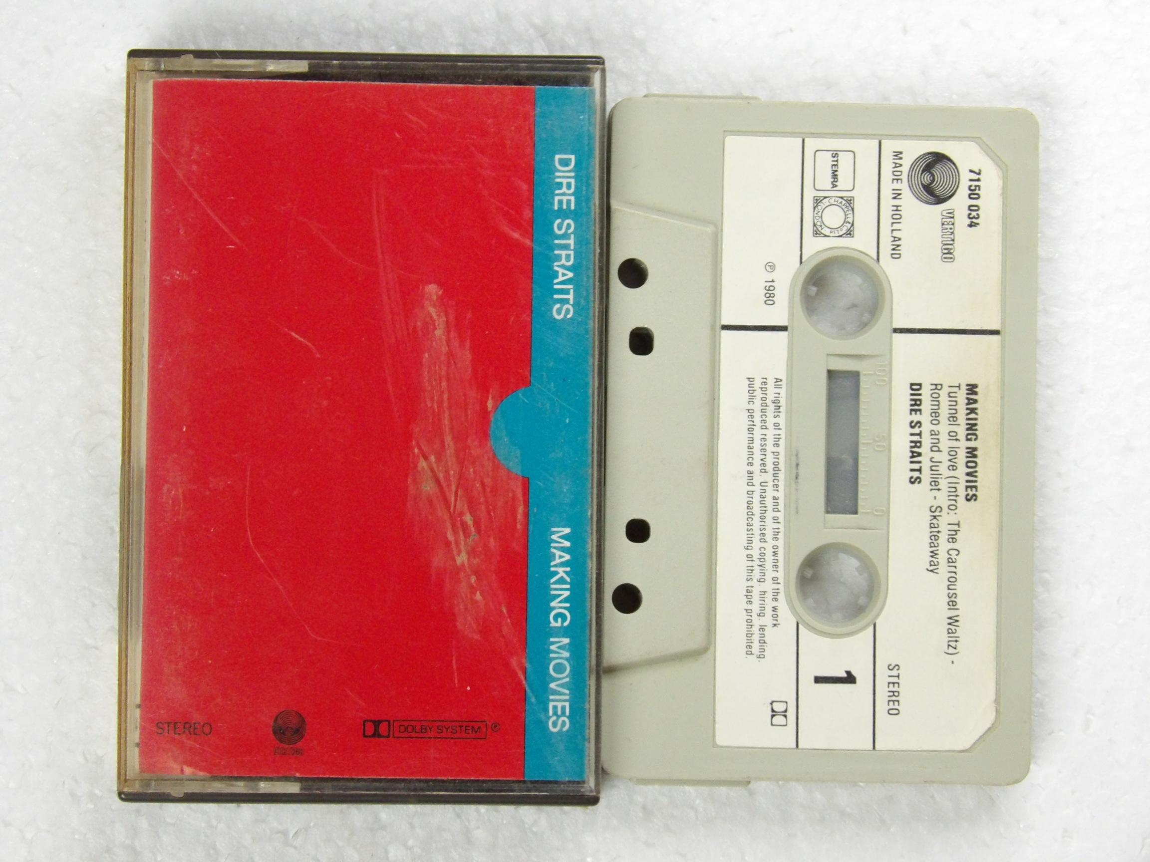Dire Straits: Making Movies 1980 Dutch Paper Label Cassette