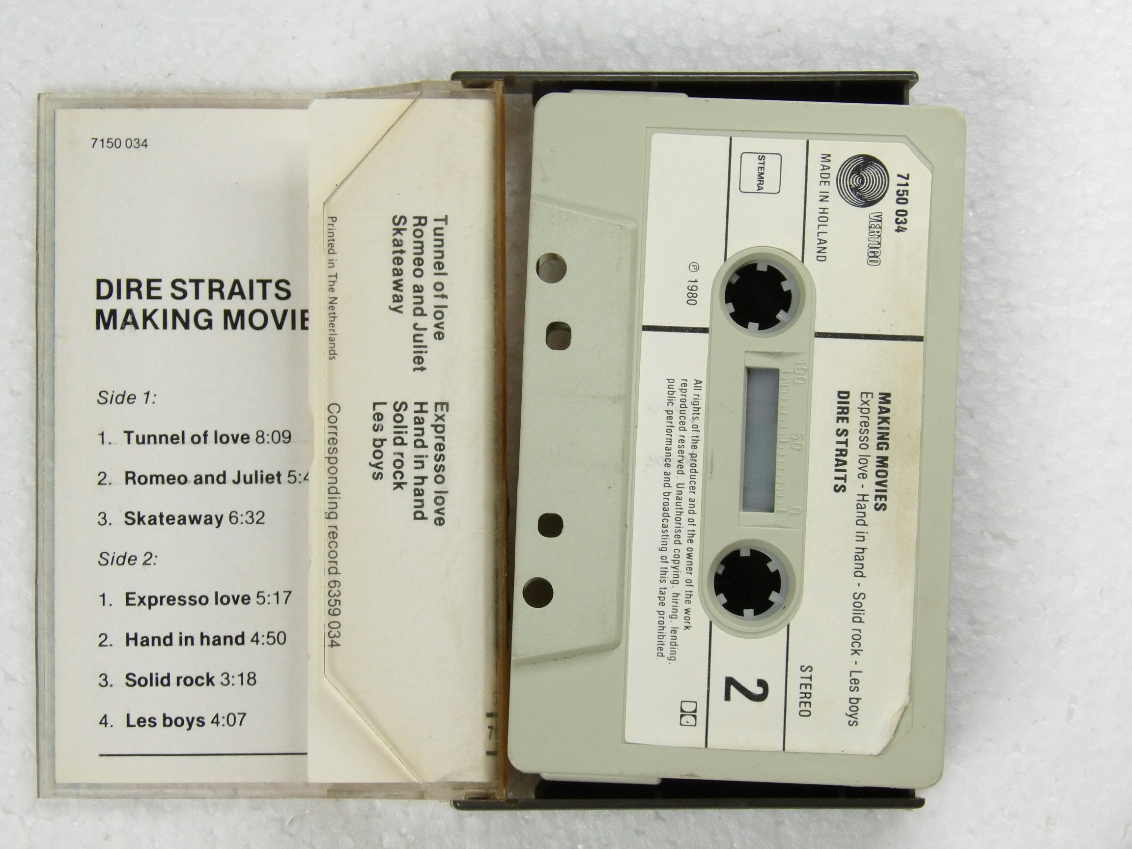 Dire Straits: Making Movies 1980 Dutch Paper Label Cassette - Image 3