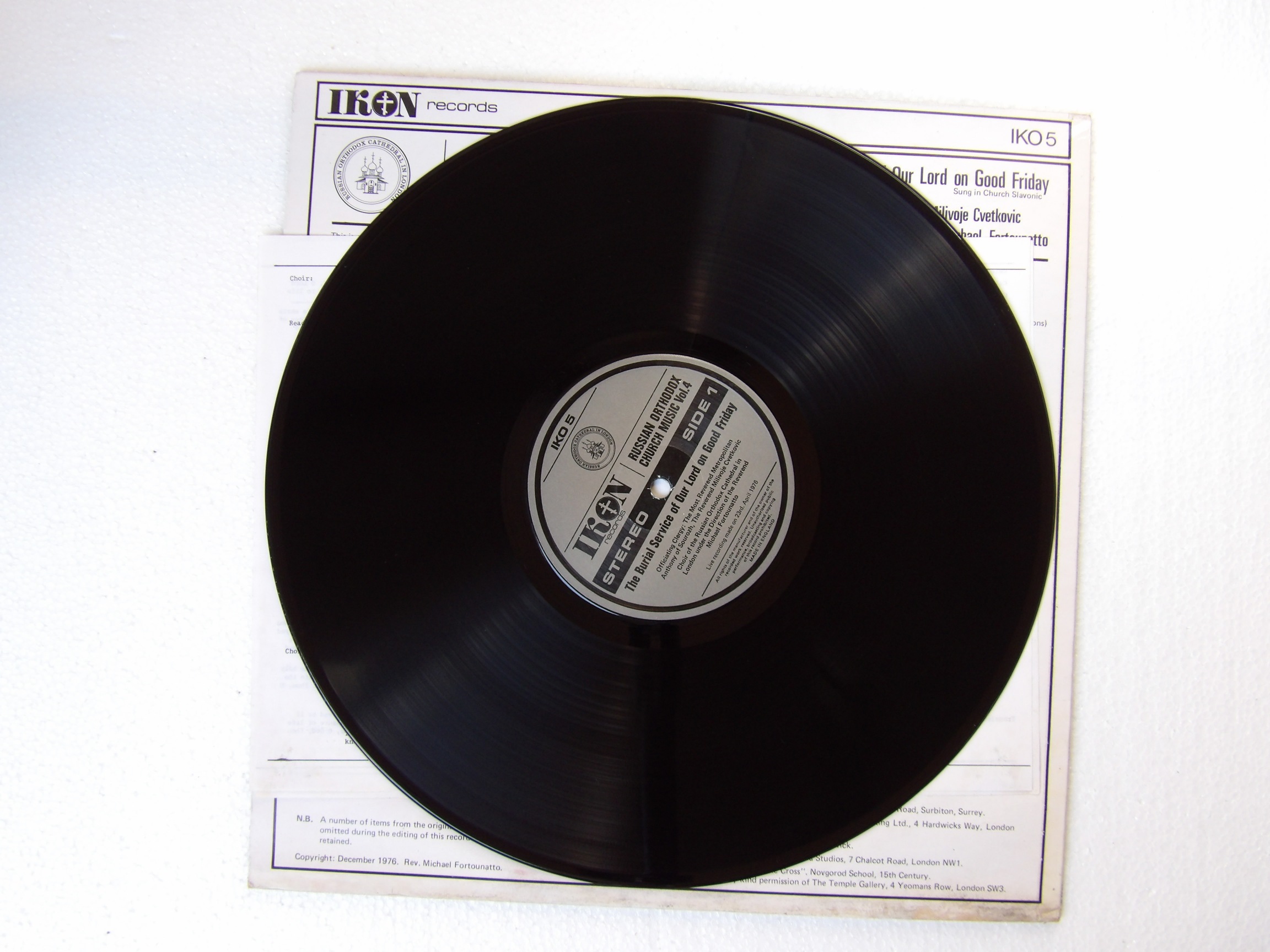 Russian Orthodox Church Music: Vol.4 1976 EX+ IKON LP - Image 2