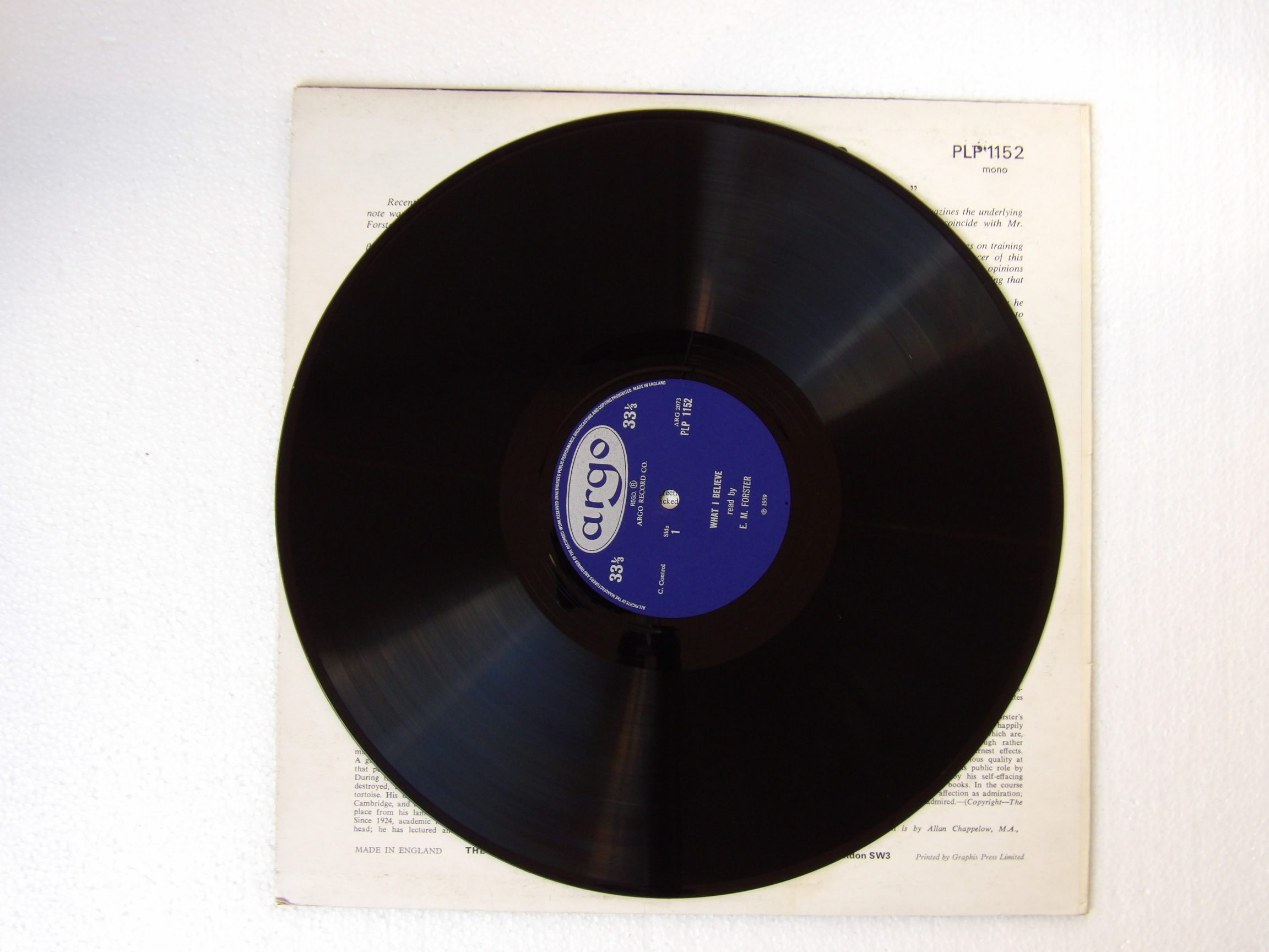 E. M. Forster: What I Believe / The Road From Colonus 1959 LP - Image 3