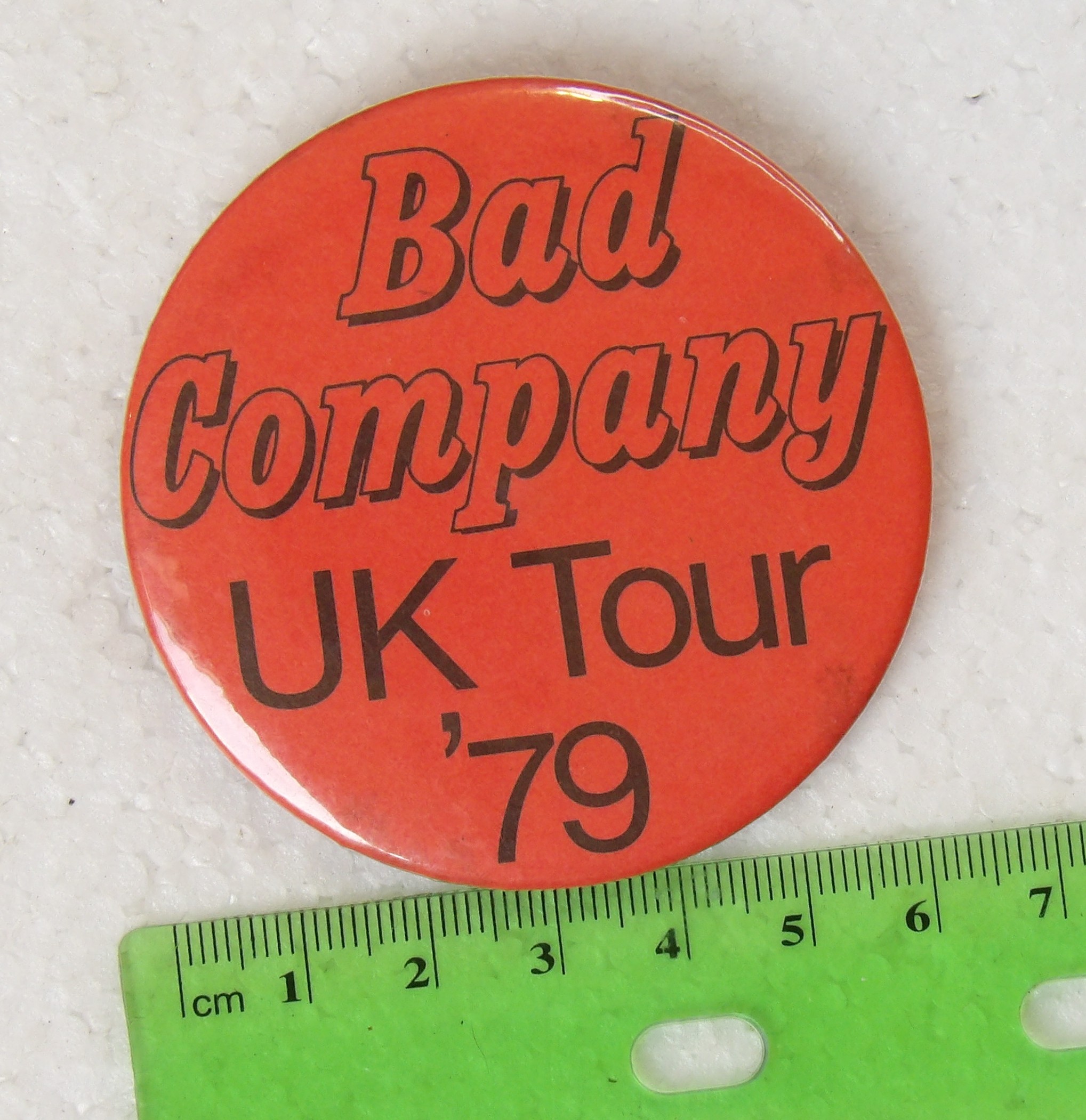 Bad Company: Original 1979 UK Tour 6cm Badge/Button
