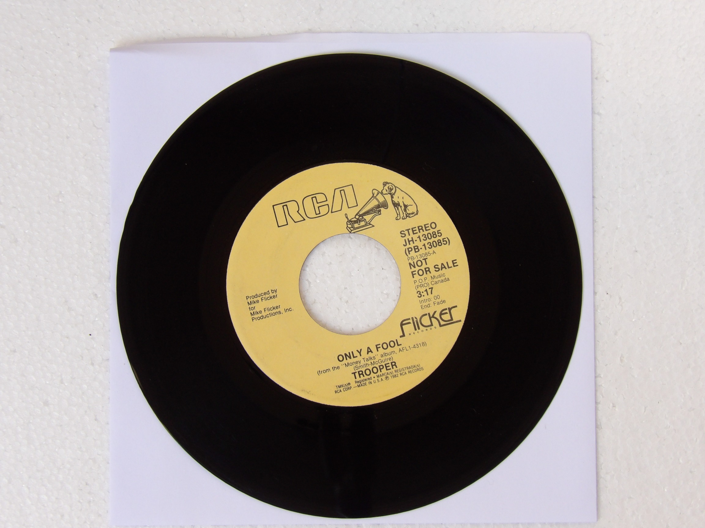 Trooper: Only A Fool 1982 Near Mint U.S Promo 7″ - Image 3