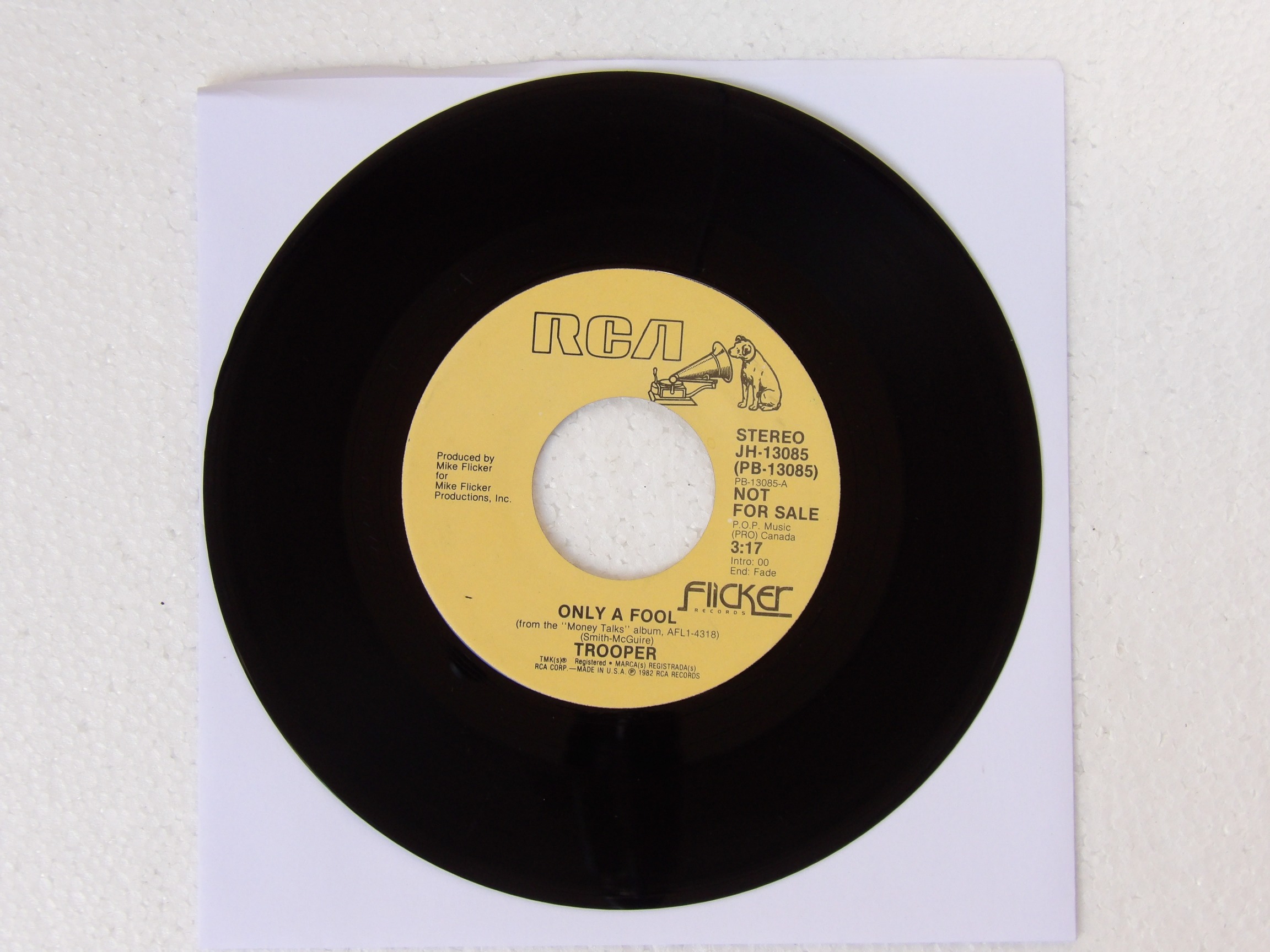 Trooper: Only A Fool 1982 Near Mint U.S Promo 7″ - Image 2