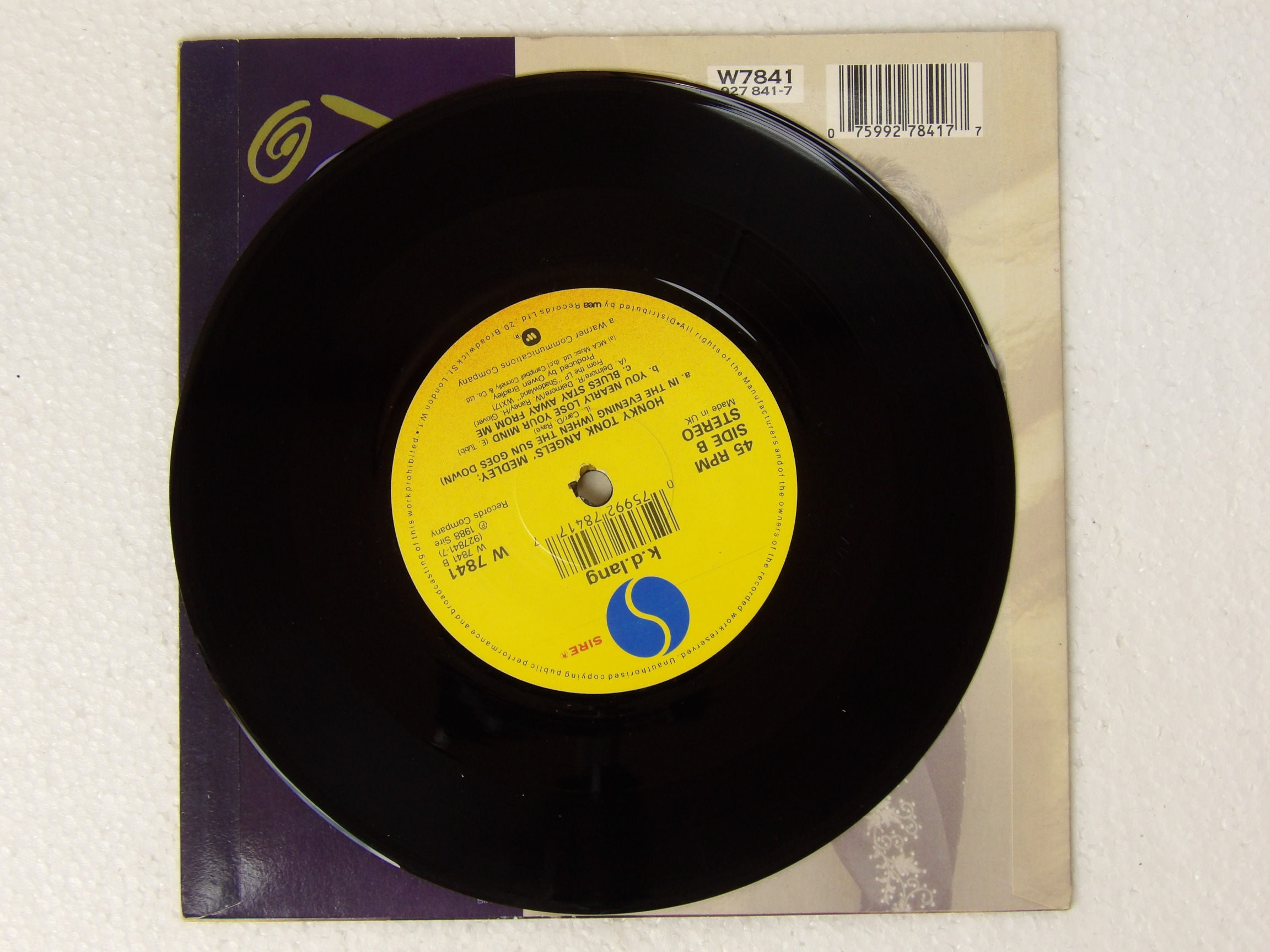 K.D Lang: Sugar Moon 1988 Near Mint Promo 7″ - Image 2