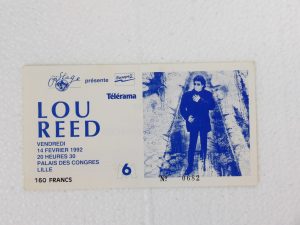 Lou Reed: Lille, France (Magic & Loss Tour)  14/2/92 Original Ticket