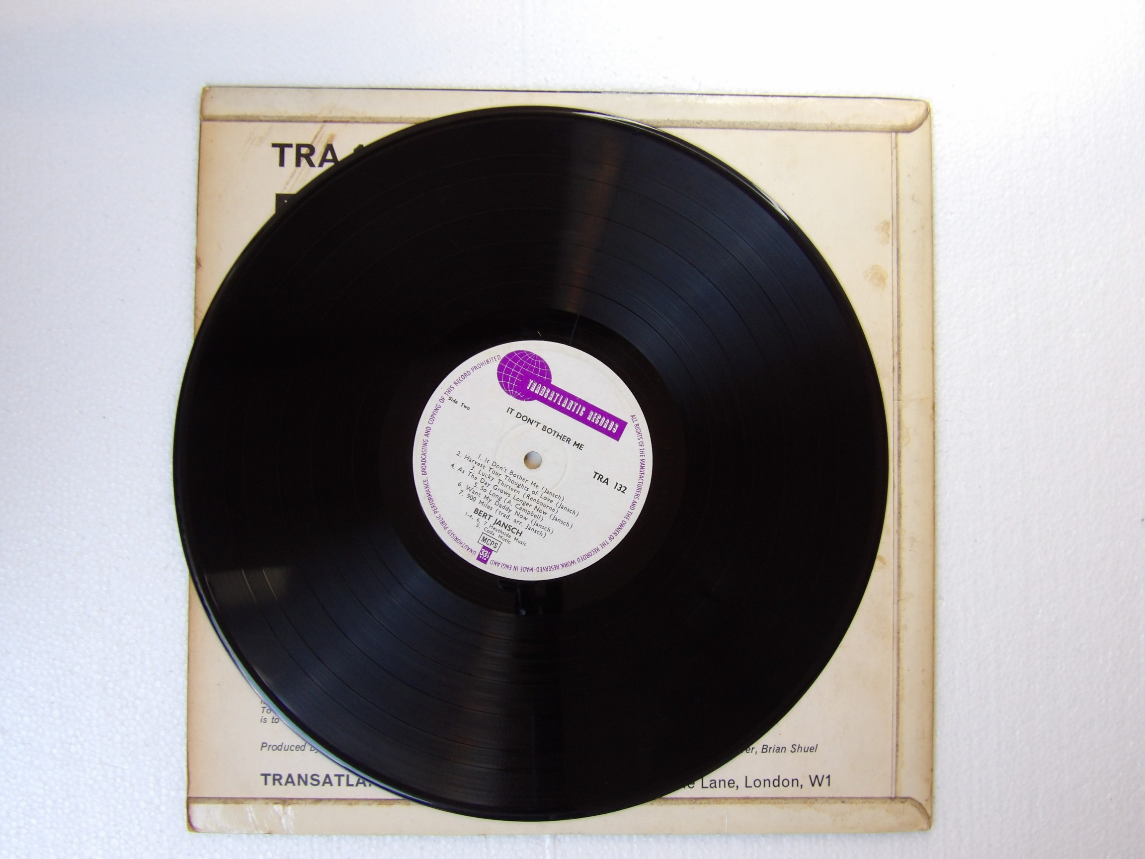 Bert Jansch: It Don't Bother Me 1965 UK 1st Press Mono LP - Image 3