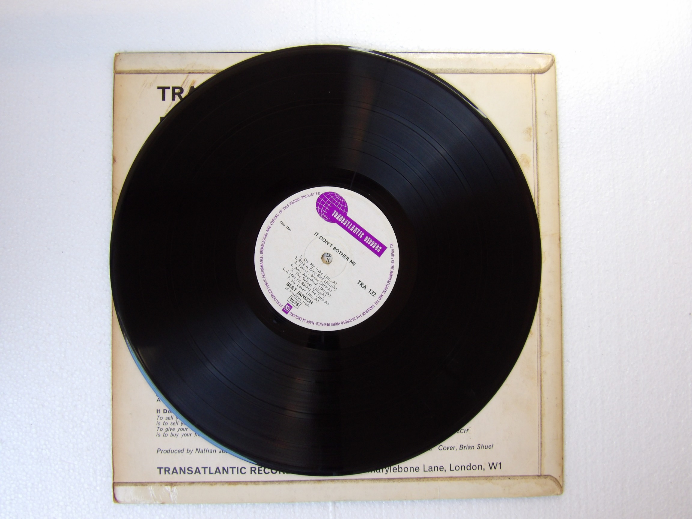 Bert Jansch: It Don't Bother Me 1965 UK 1st Press Mono LP - Image 2