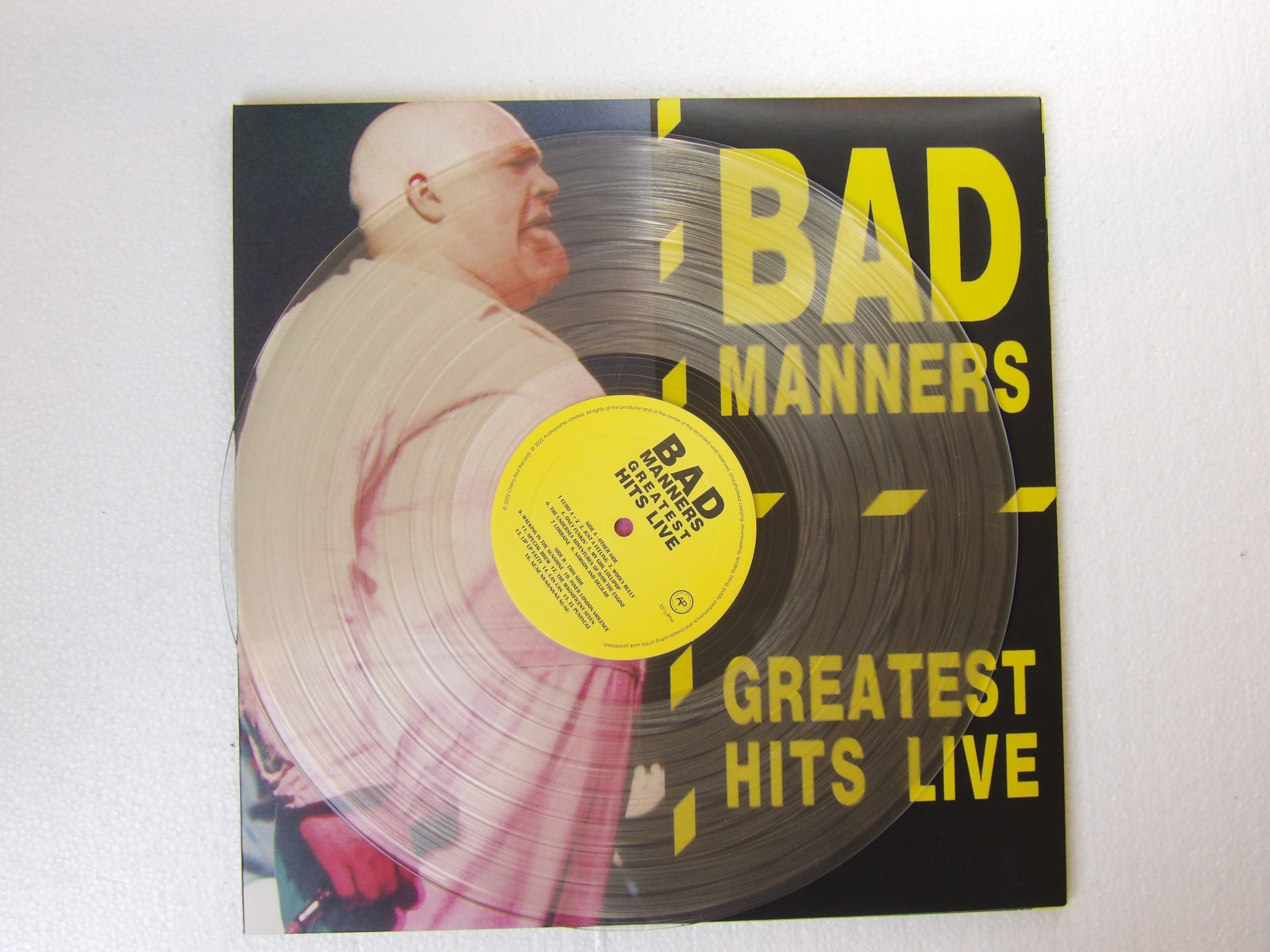Bad Manners: Greatest Hits Live 2022 EX+ CLEAR VINYL LP - Image 3