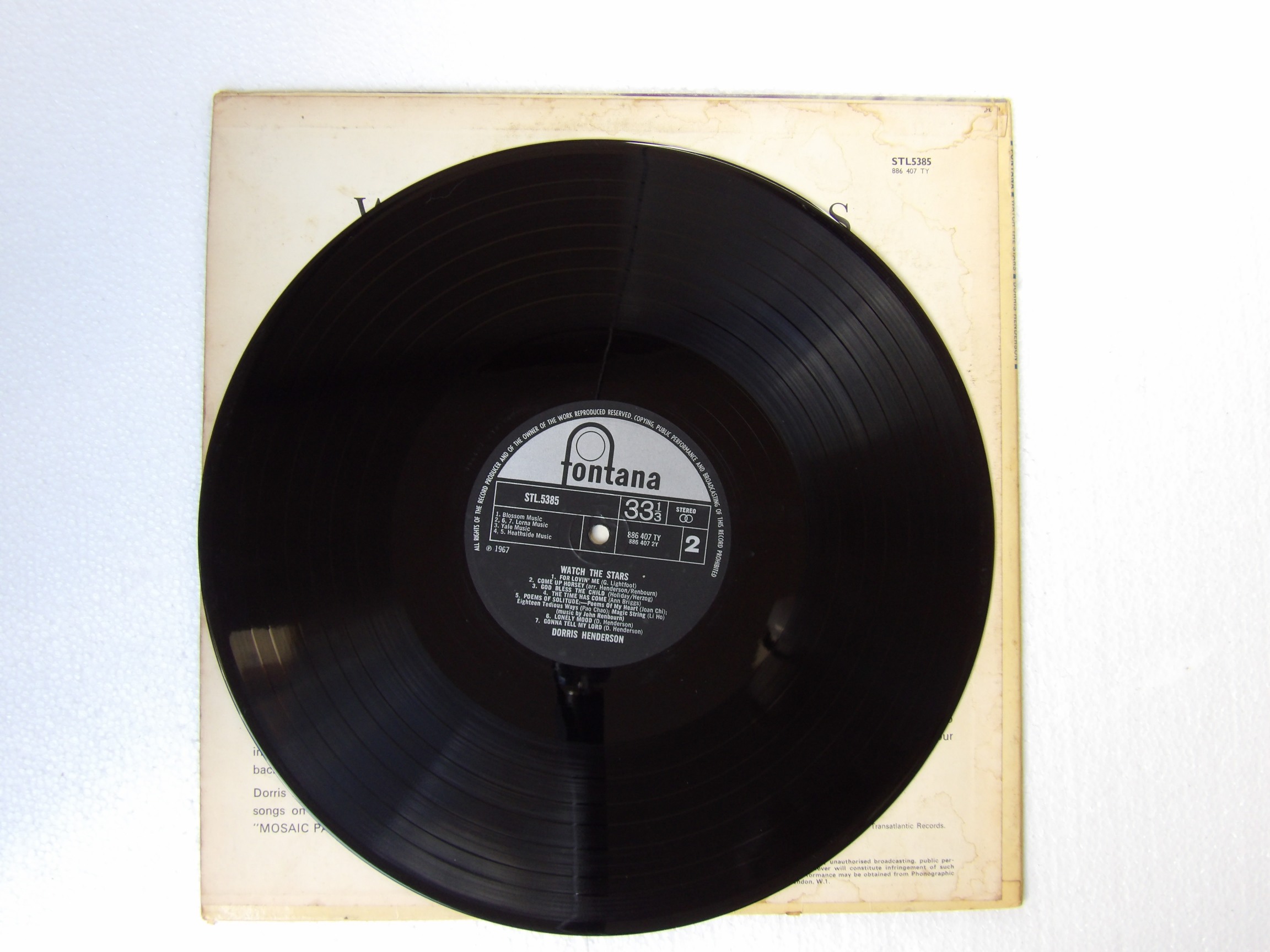 Dorris Henderson: Watch The Stars 1967 UK Stereo First Press 1Y/2Y LP - Image 3