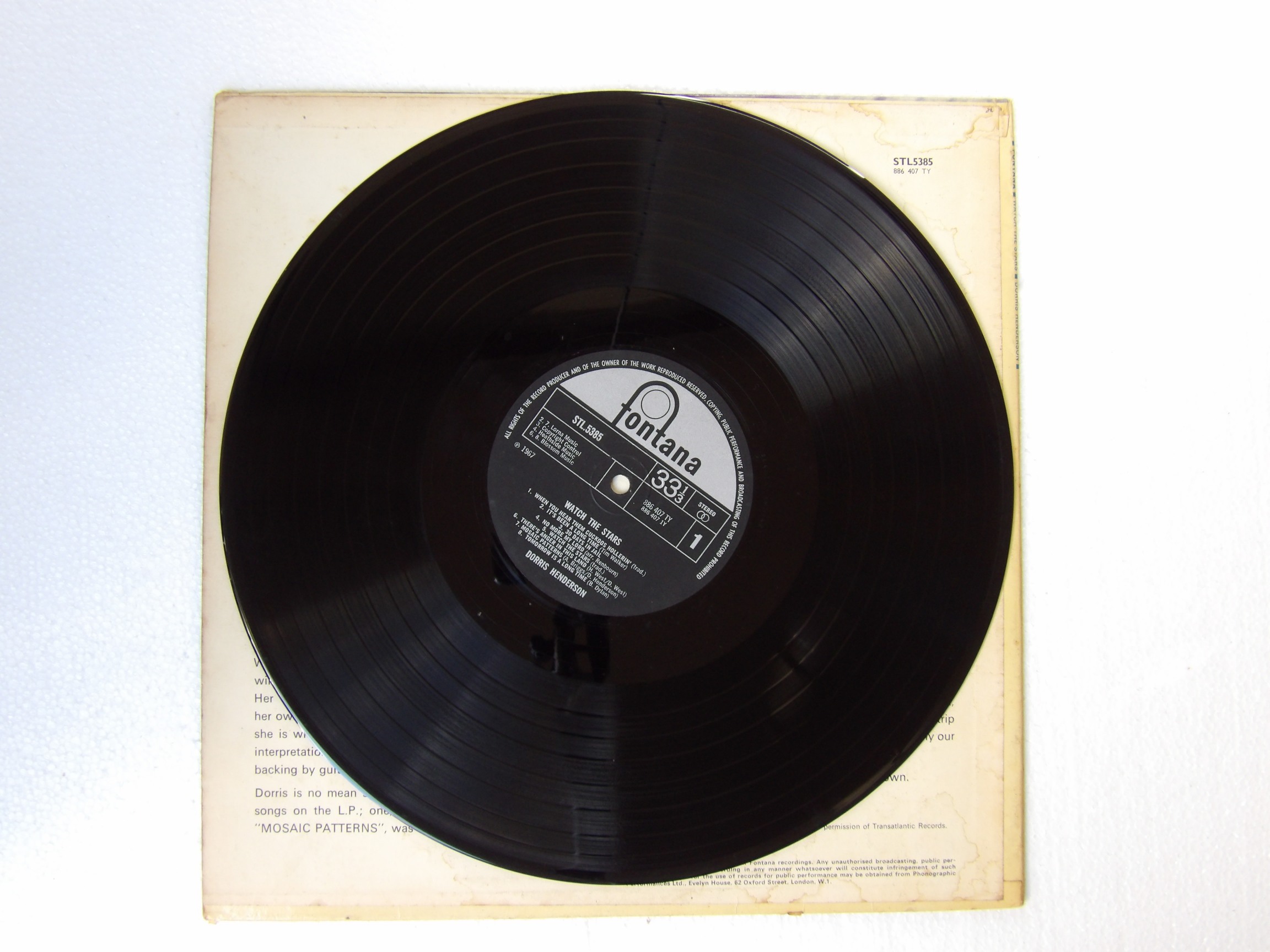 Dorris Henderson: Watch The Stars 1967 UK Stereo First Press 1Y/2Y LP - Image 2