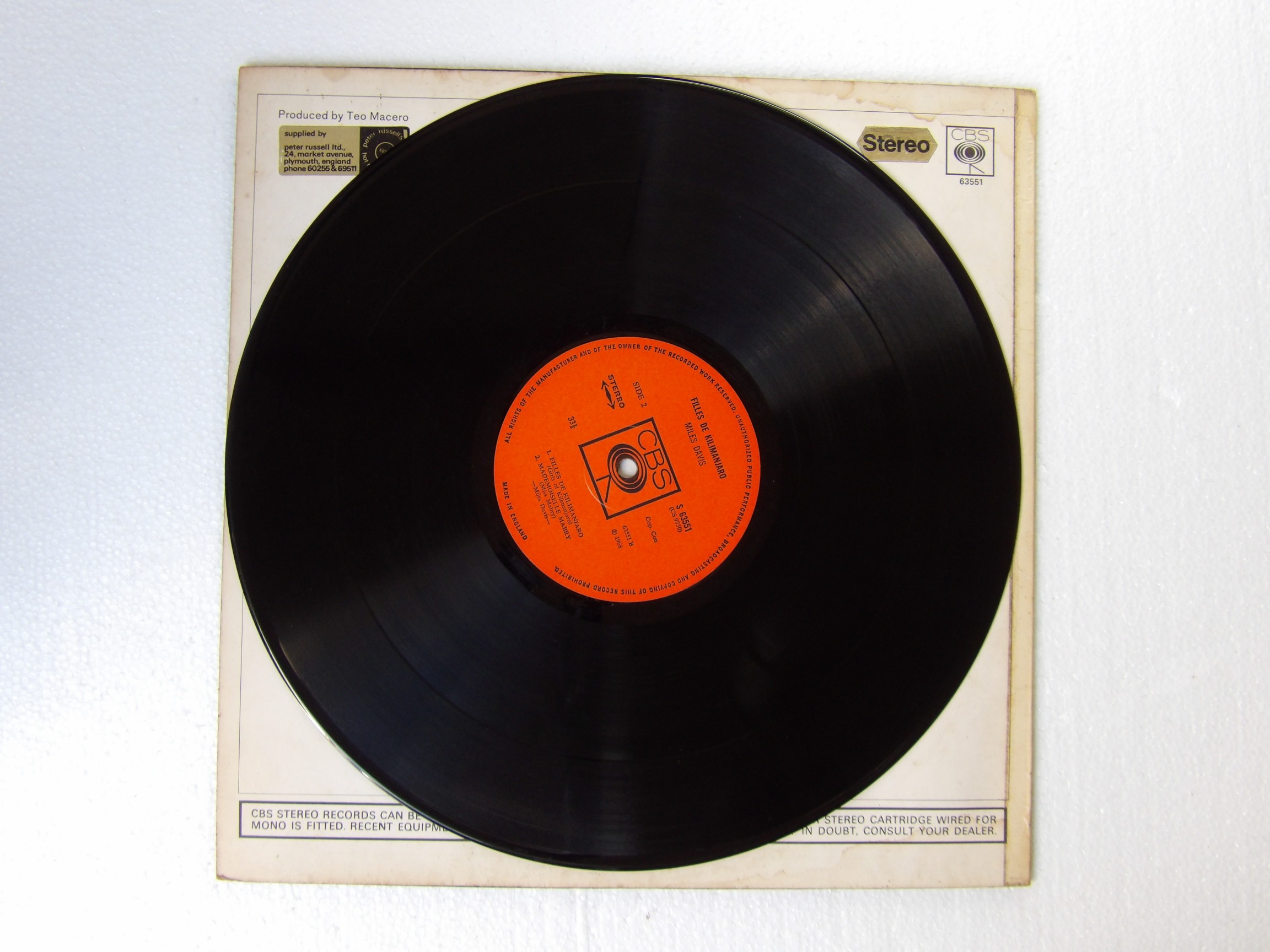 Miles Davis: Filles De Kilimanjaro 1968 UK Stereo First Press A1/B2 LP - Image 2