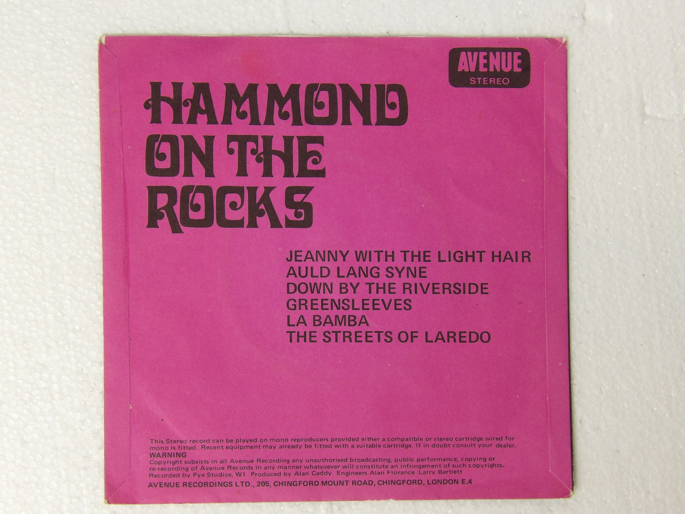 Various: Hammond On The Rocks 1971 Avenue UK 7" - Image 4
