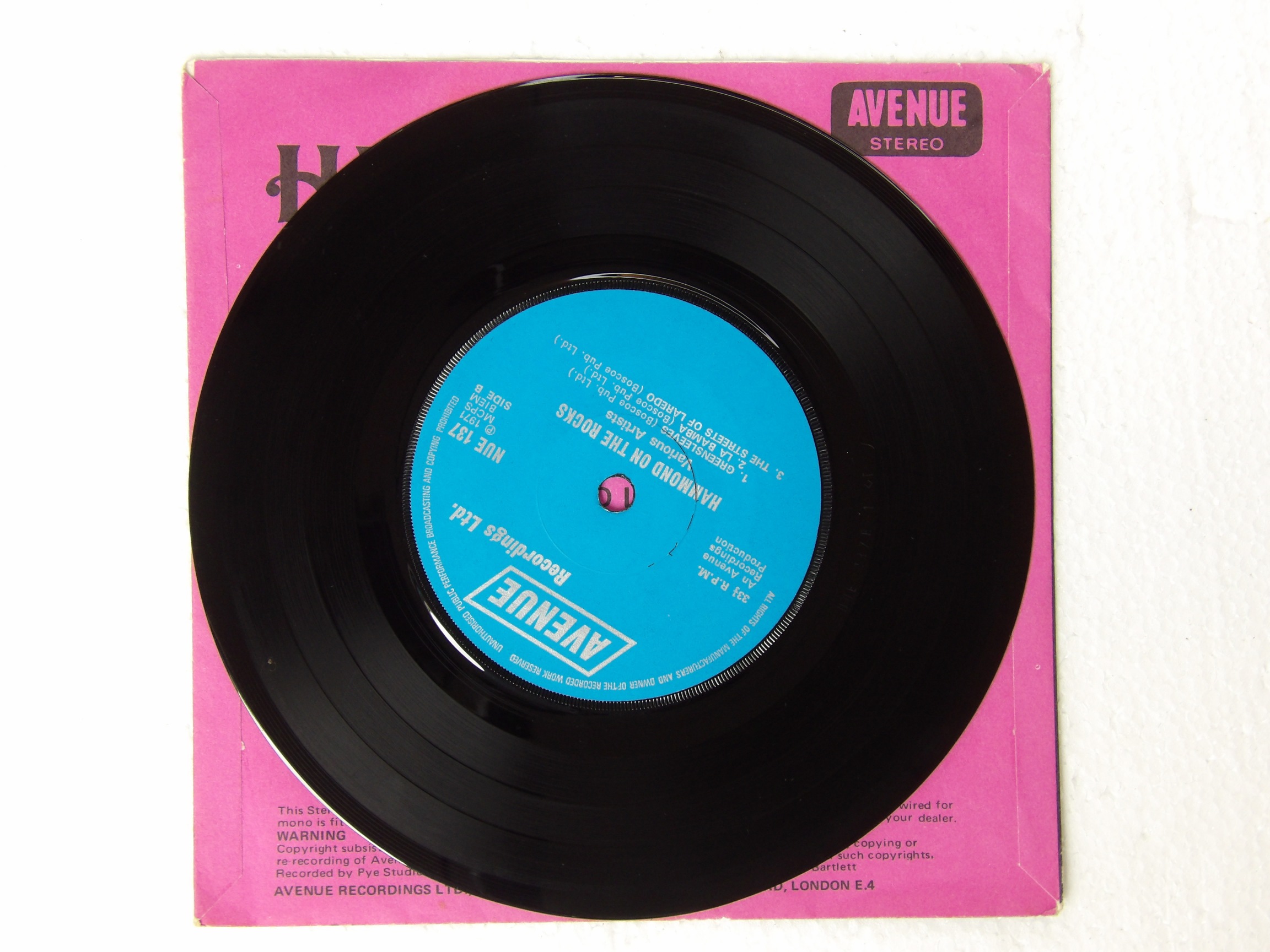 Various: Hammond On The Rocks 1971 Avenue UK 7" - Image 2