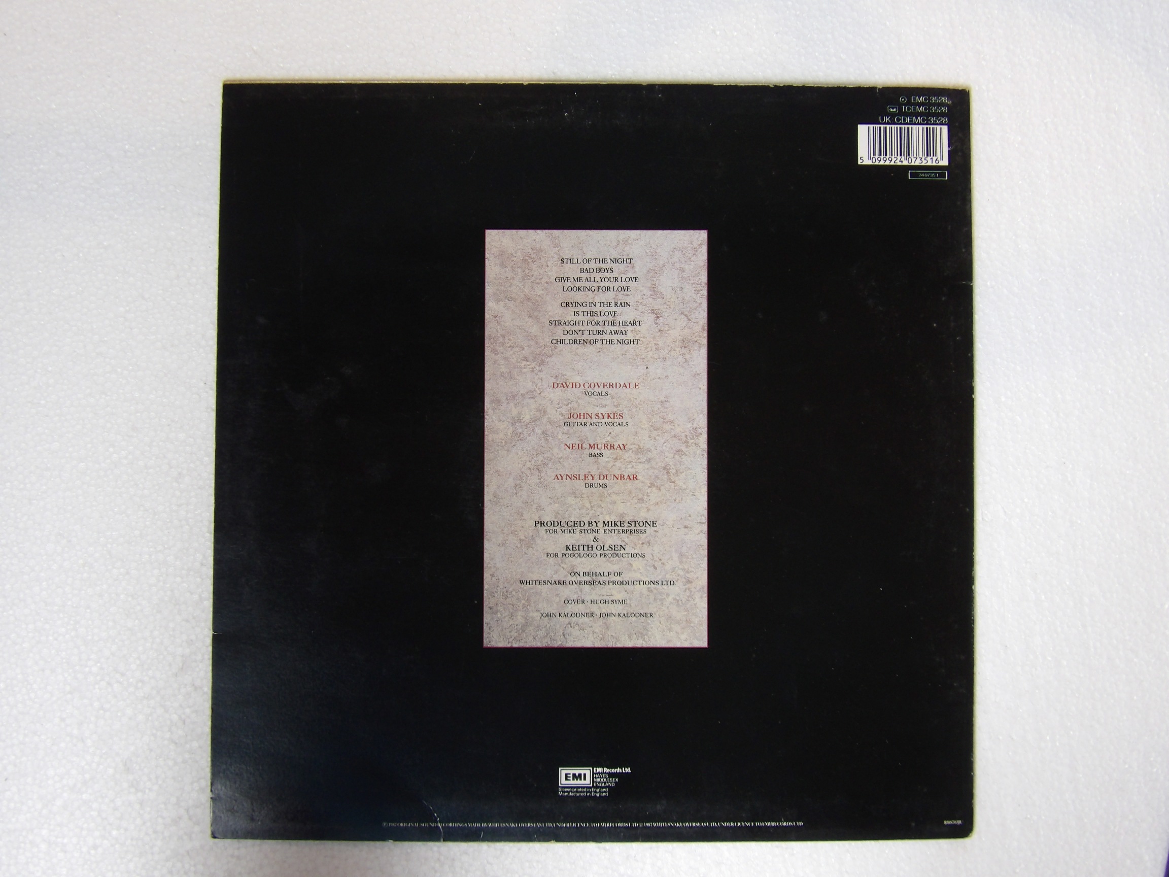 Whitesnake: 1987 UK First Press A3/B1 EX LP - Image 6
