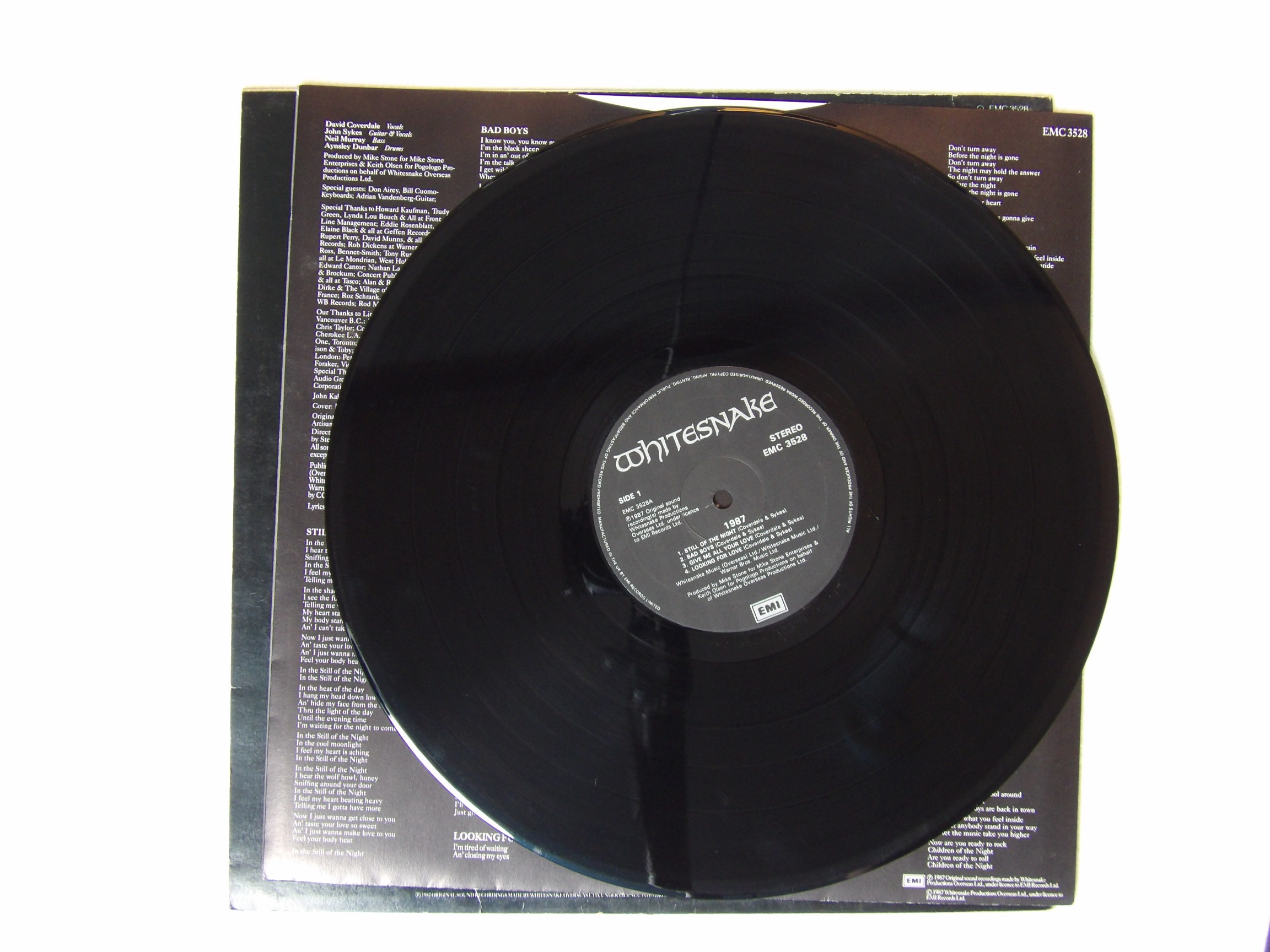 Whitesnake: 1987 UK First Press A3/B1 EX LP - Image 3