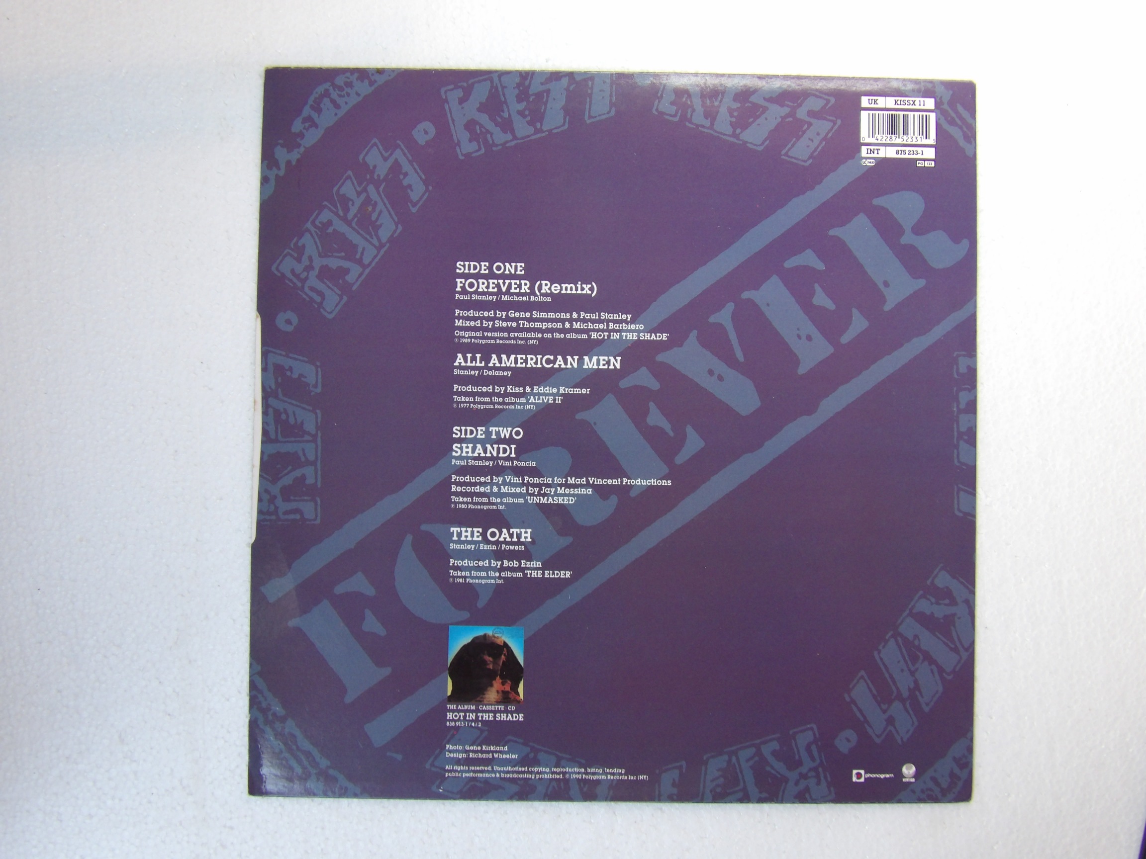 Kiss: Forever 1990 UK EX+ 12" - Image 4