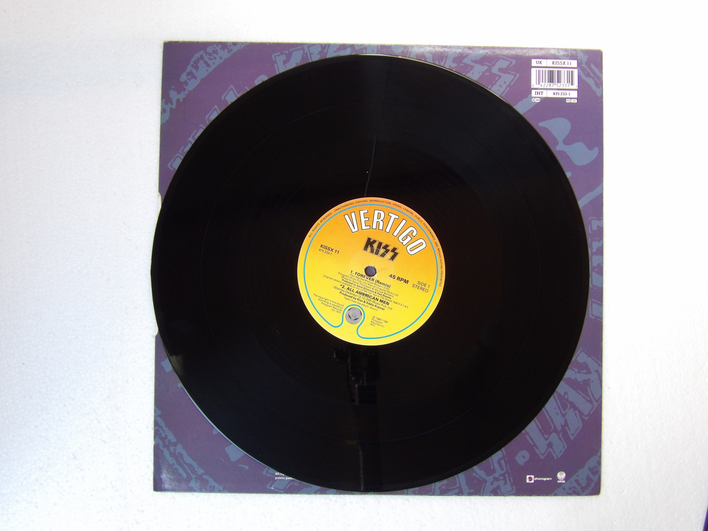Kiss: Forever 1990 UK EX+ 12" - Image 3