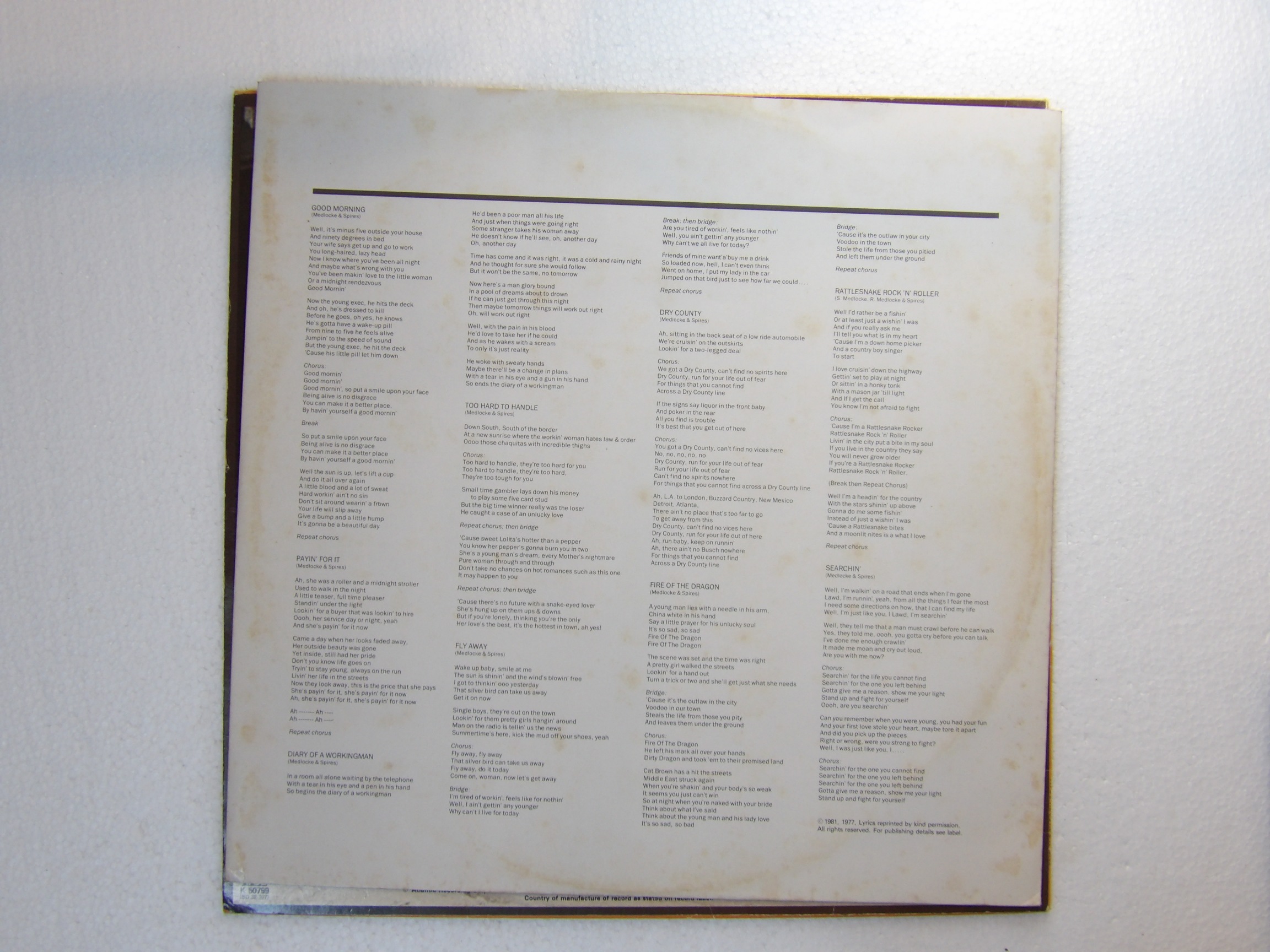 Blackfoot: Marauder EX 1981 First Pressing UK LP - Image 4