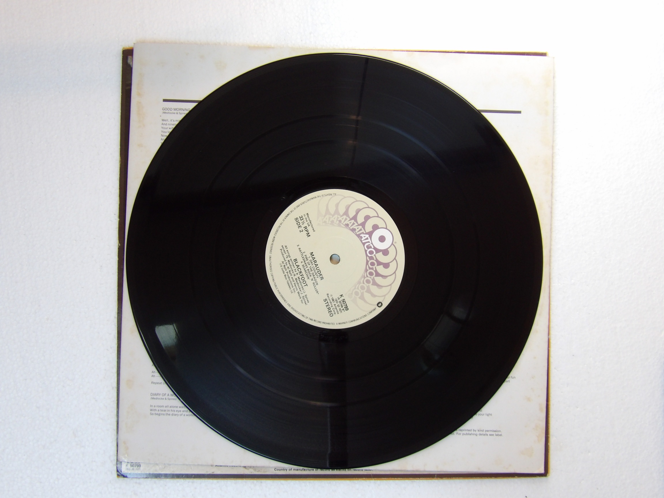 Blackfoot: Marauder EX 1981 First Pressing UK LP - Image 3